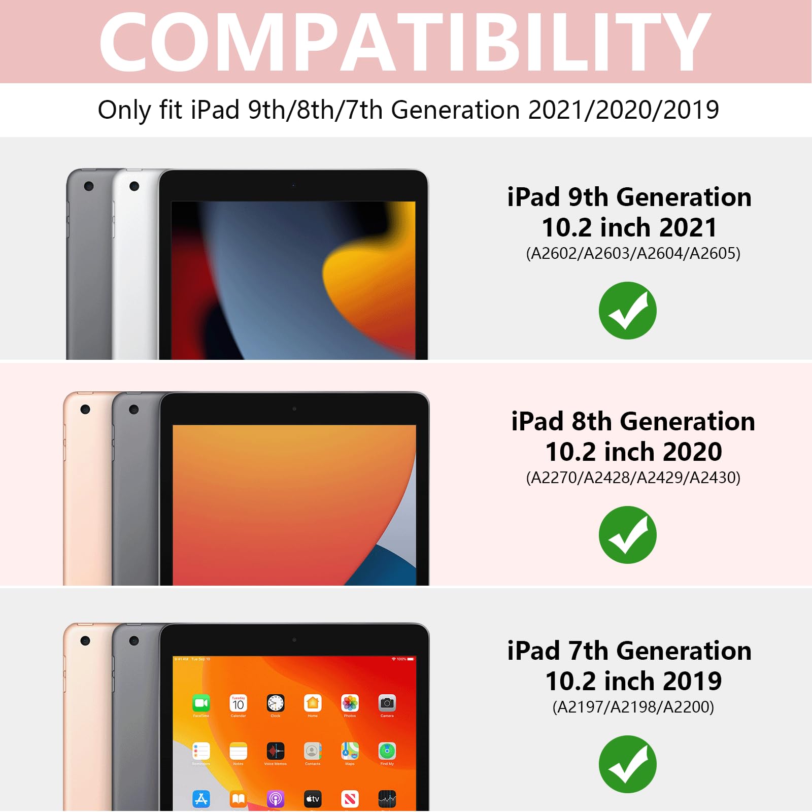 Kbcase Touchpad Keyboard Case For Ipad 9Th/8Th/7Th 10.2 Inch, Backlit Trackpad Keyboard, 360Rotatable Case With Pencil Holder Fo