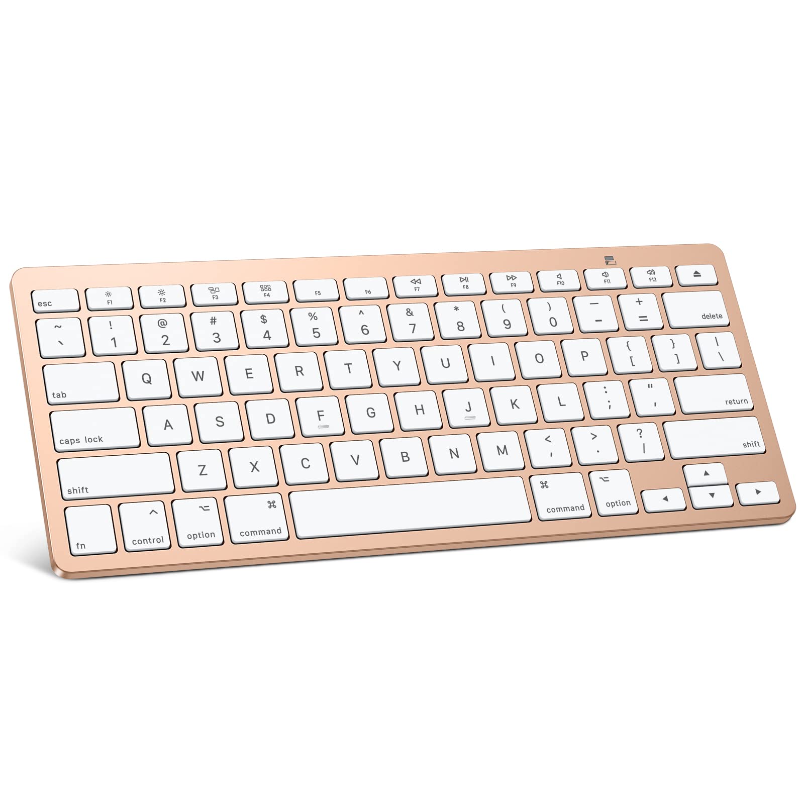 Omoton Bluetooth Keyboard For Mac, Compact Wireless Keyboard Compatible With Macbook Pro/Air, Imac, Imac Pro, Mac Mini, Mac Pro Laptop And Pc, Gold