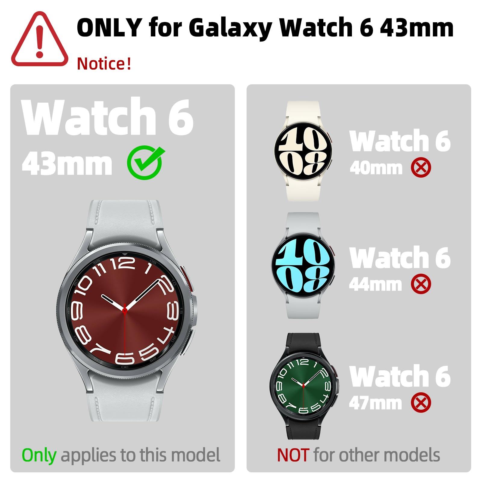 Spguard [4 Pack] For Samsung Galaxy Watch 6 Classic 43Mm Screen Protector,Tempered Glass Protective Film Cover Accessories For G