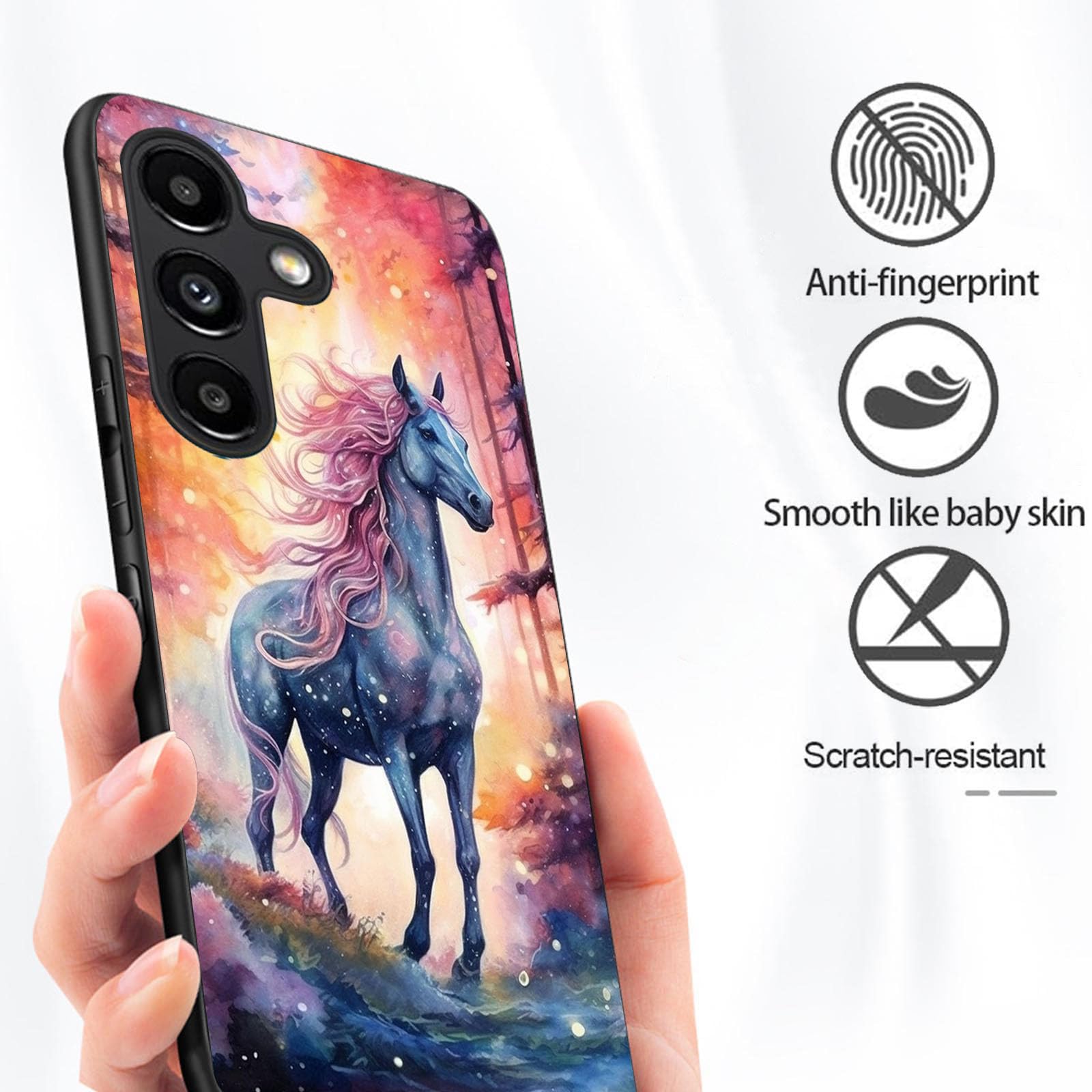 Dsrgrgfdj Designed For Galaxy S25 5G Case 6.2 Inch,Ultra-Thin Silicone Anti-Scratch And Shock-Proof Bumper Cover - Horse