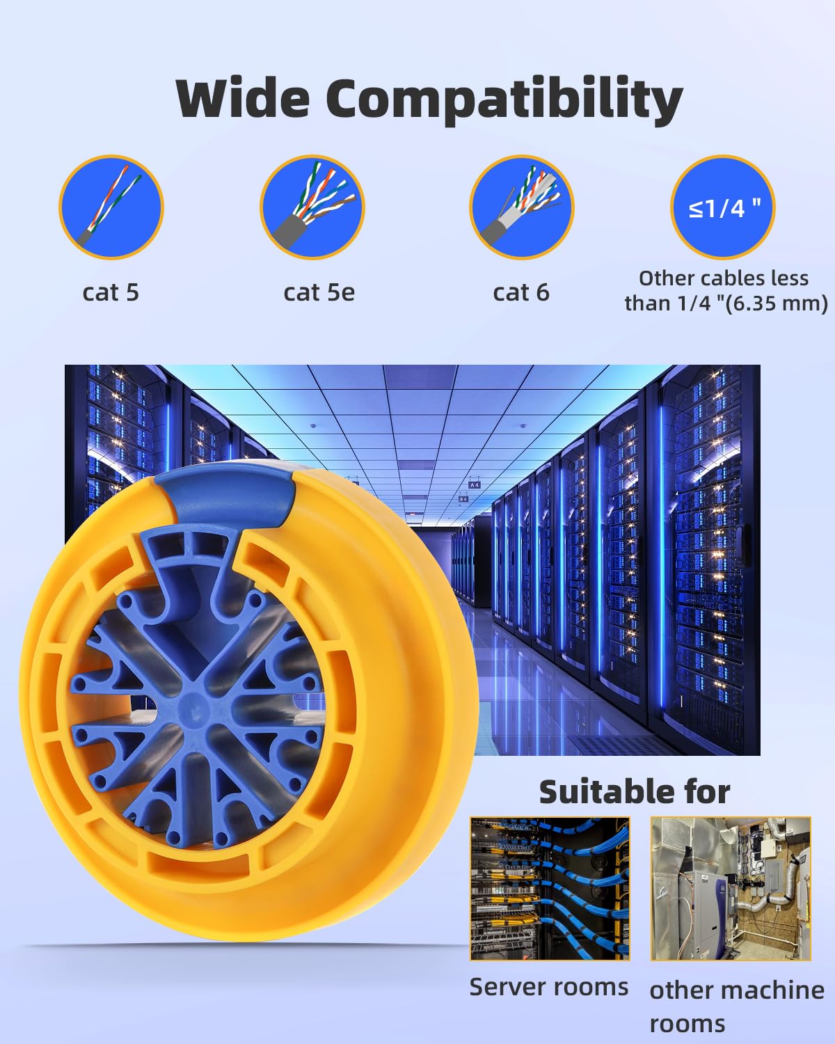 Hixeto Wire Comb, Network Cable Management Tools, Networking Tools For Comb Any Cables Or Wires With A Diameter Up To 1/4 '', Ca