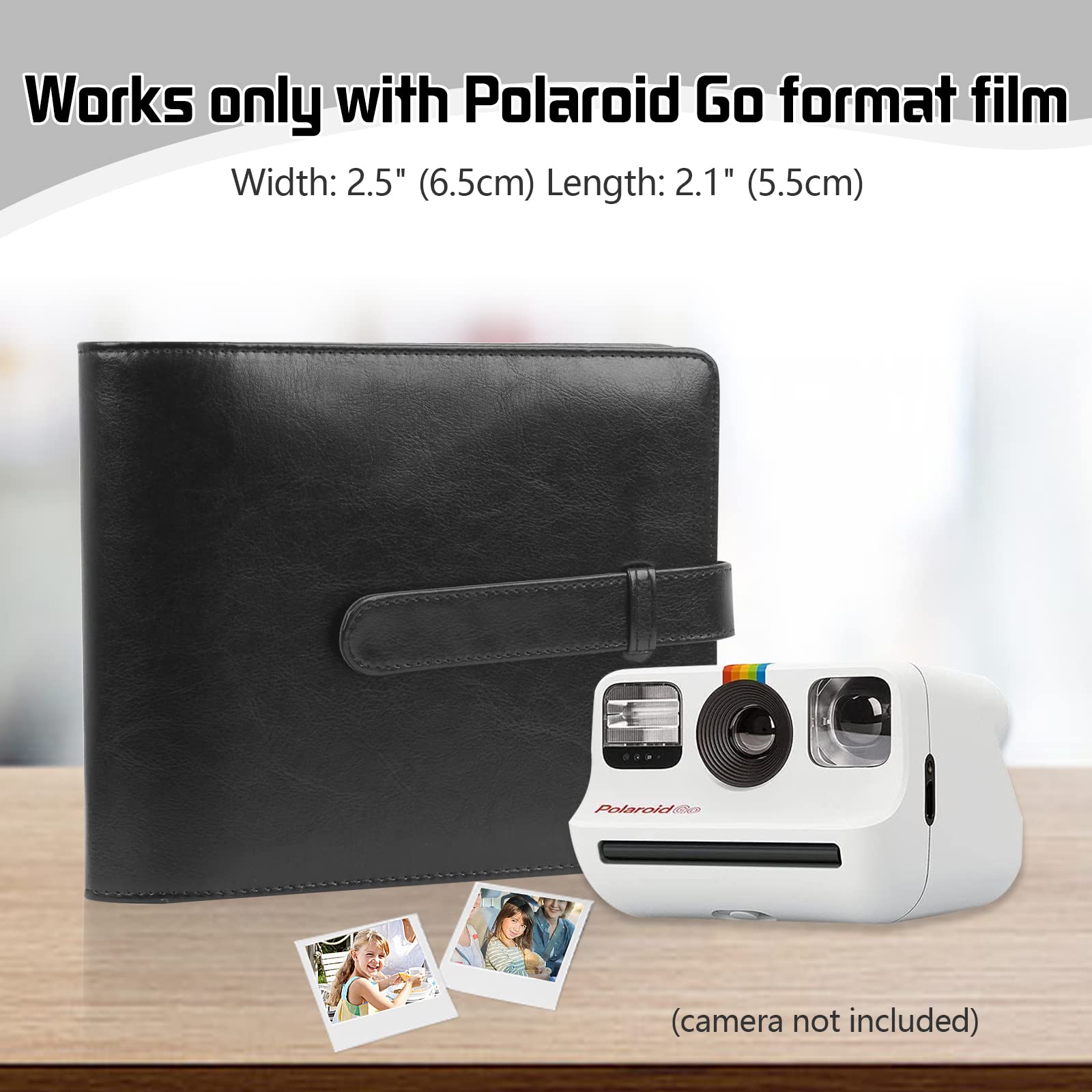 256 Photos Album For Polaroid Go Everything Box Camera And Instant Film,Polaroid Go Photo Album Book (Black)