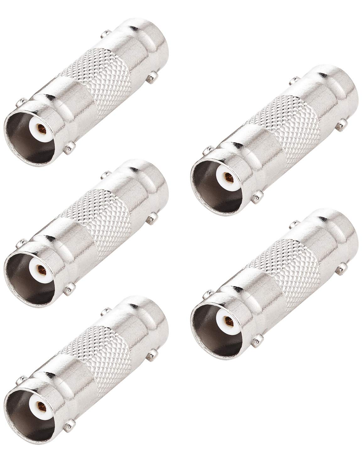Rfadapter Bnc Female To Female, 5 Pack Bnc Barrel Connector Coupler, Extend Cables On Cctv Camera Survelliance System