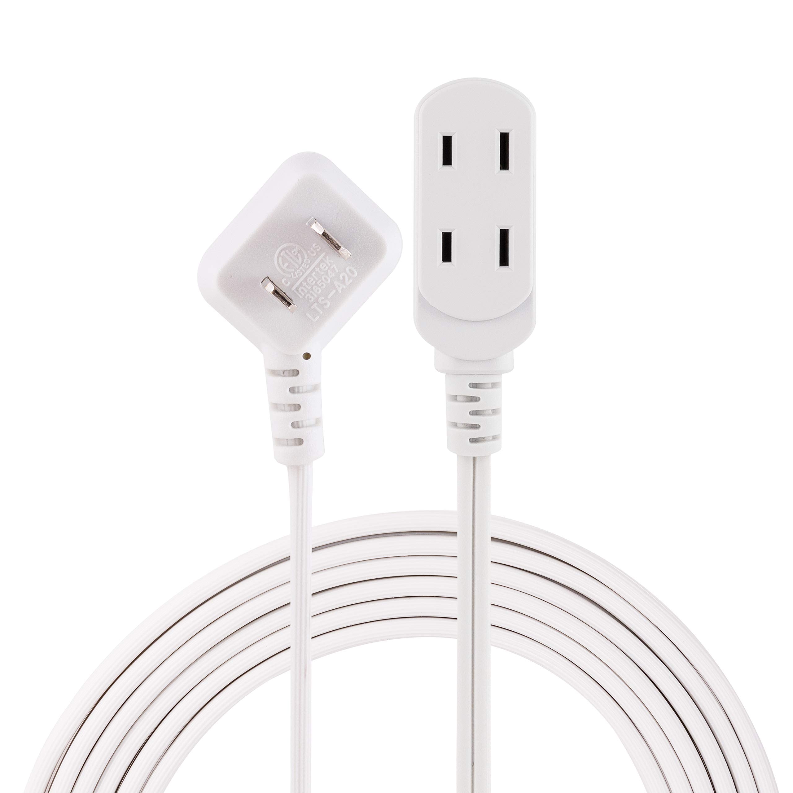 Philips 3 Outlet Extension Cord, 15 Ft Long Cord, Polarized Outlets, Flat Plug, Perfect For Home Or Office, White, Sps1032We/27