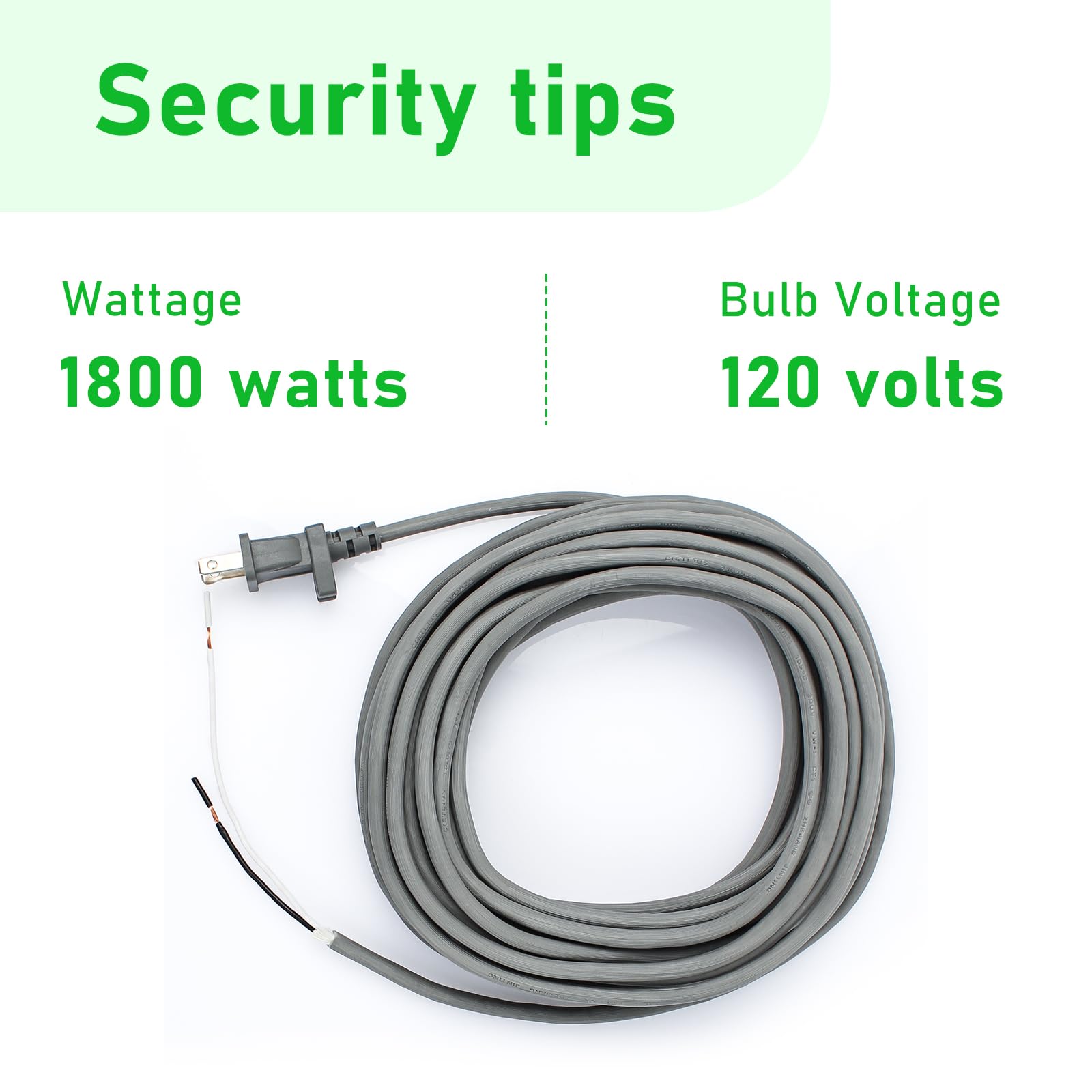 Sxkxm Vacuum Cleaner Power Supply Cord 36Ft 17/2 12Amp Power Cord Compatible With Biessll Vacuum Cleaner, For All Upright Vacuum