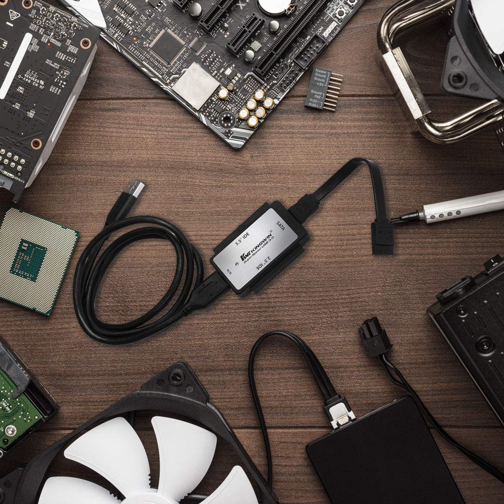 Kingwin Usb 3.0 To Ssd/Sata/Ide Universal Adapter For 2.5 Inch, 3.5 Inch, 5.25 Inch Hard Drives. Compatible W/ (Sata I/Ii/Iii) H