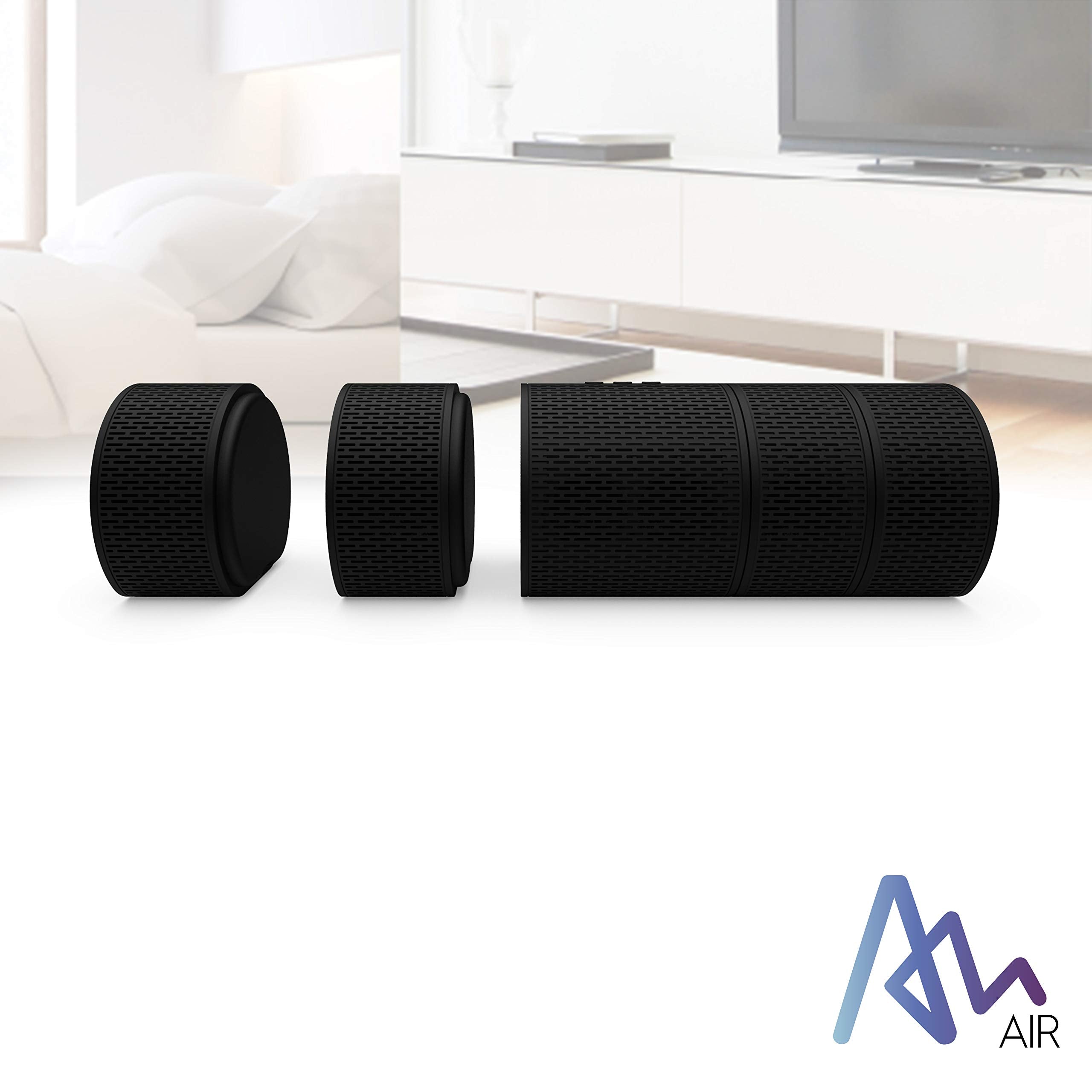 Air Audio The Worlds First Pull Apart Wireless Bluetooth Speaker Portable Surround Sound And Multi Room Use, Black