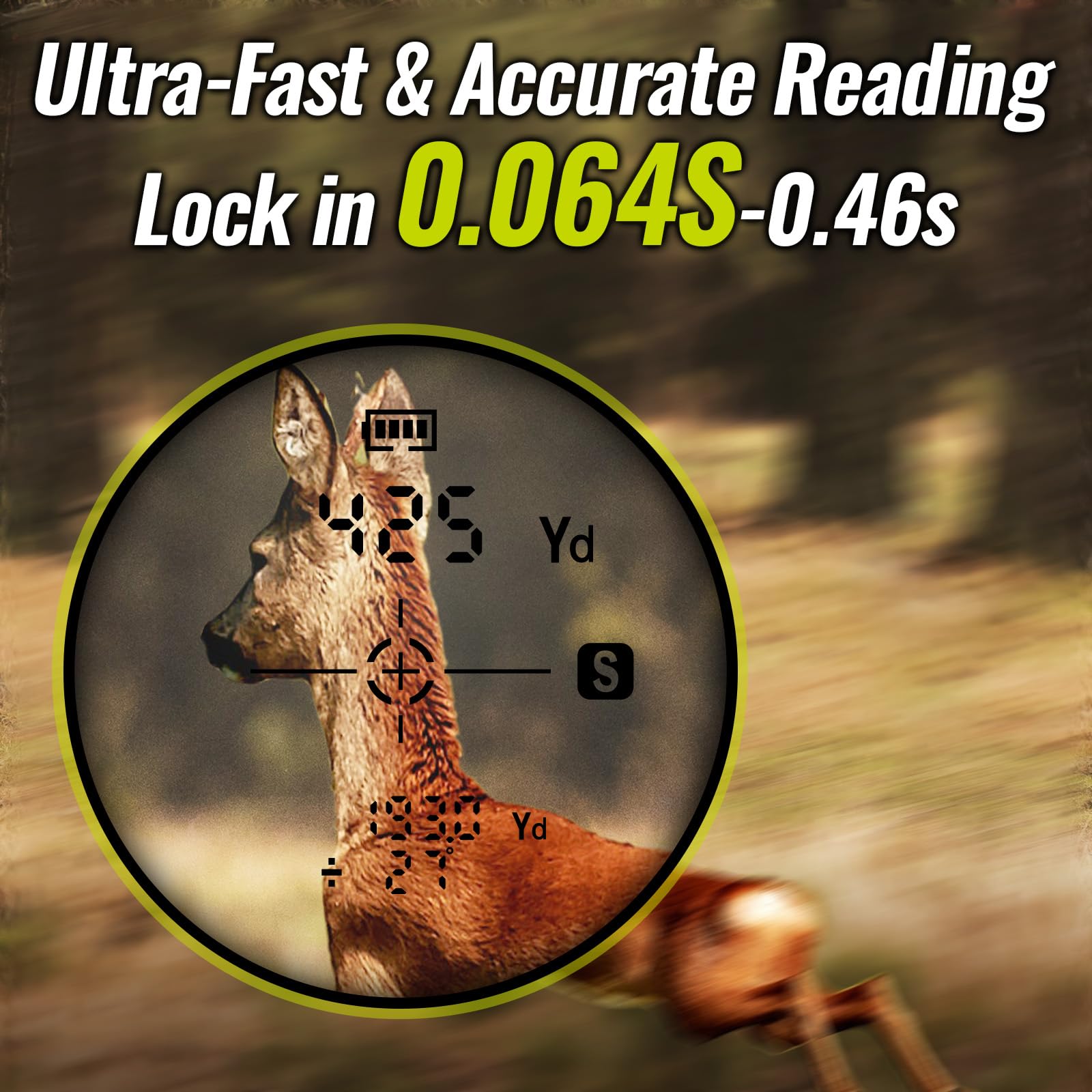 Tidewe Hunting Rangefinder Mini With Rechargeable Battery, 875Y Laser Range Finder 6.5X Magnification, Distance/Angle/Speed/Scan