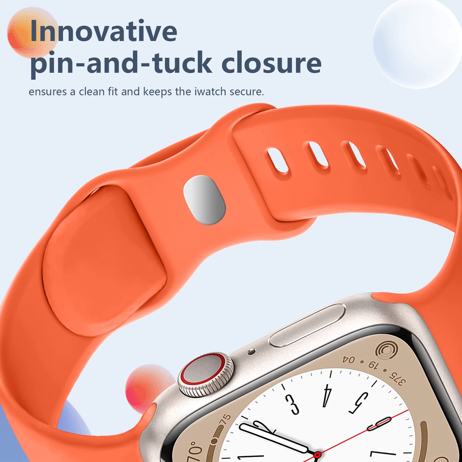 Daqin 8 Pack Compatible With Apple Watch Band 44Mm 45Mm 49Mm 49Mm 38Mm 40Mm 41Mm,Soft Silicone Sport Strap Replacement Wristband