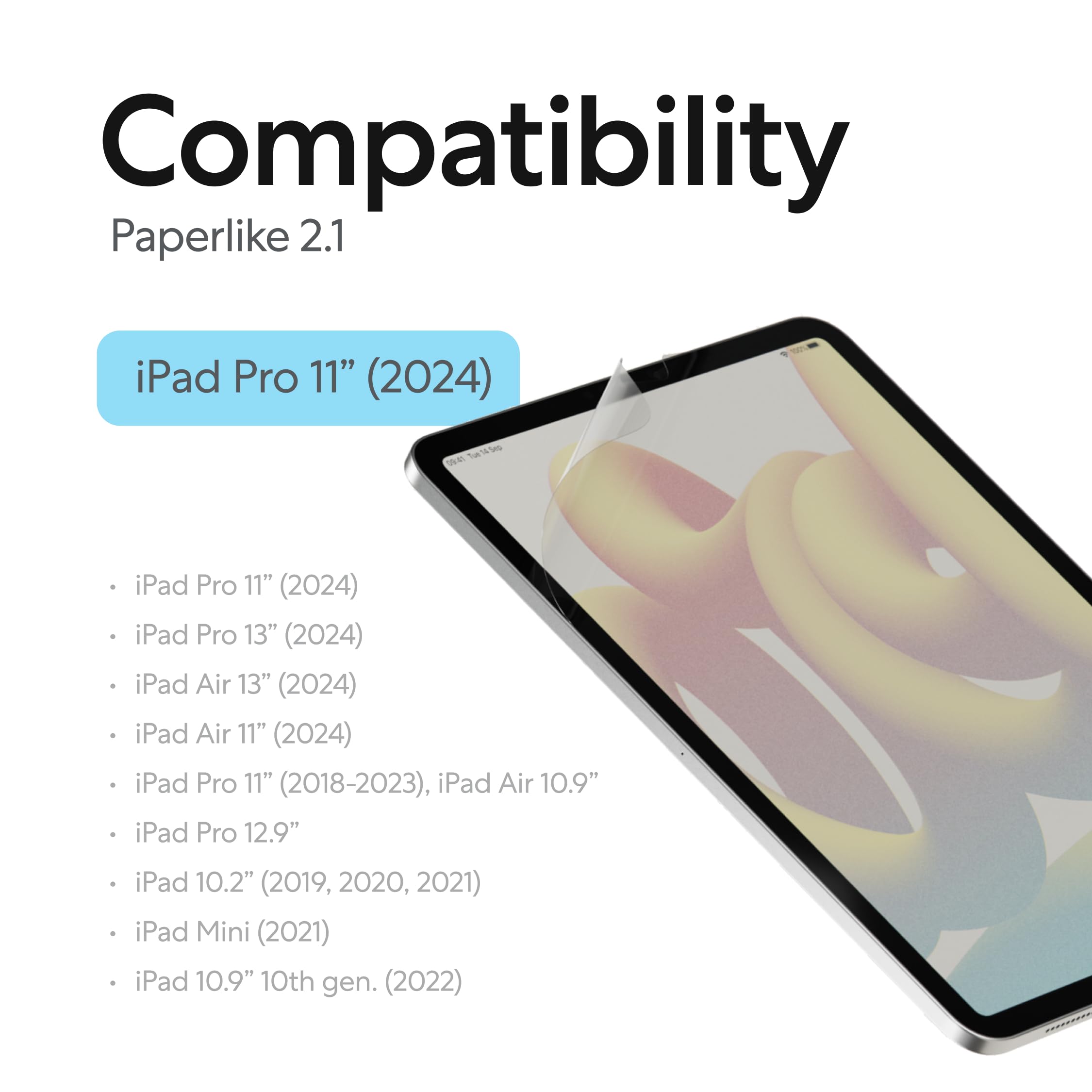 Paperlike 2.1 (2 Pieces) For Ipad Pro 11    (2024)   Transparent Screen Protector For Notetaking And Drawing Like On Paper