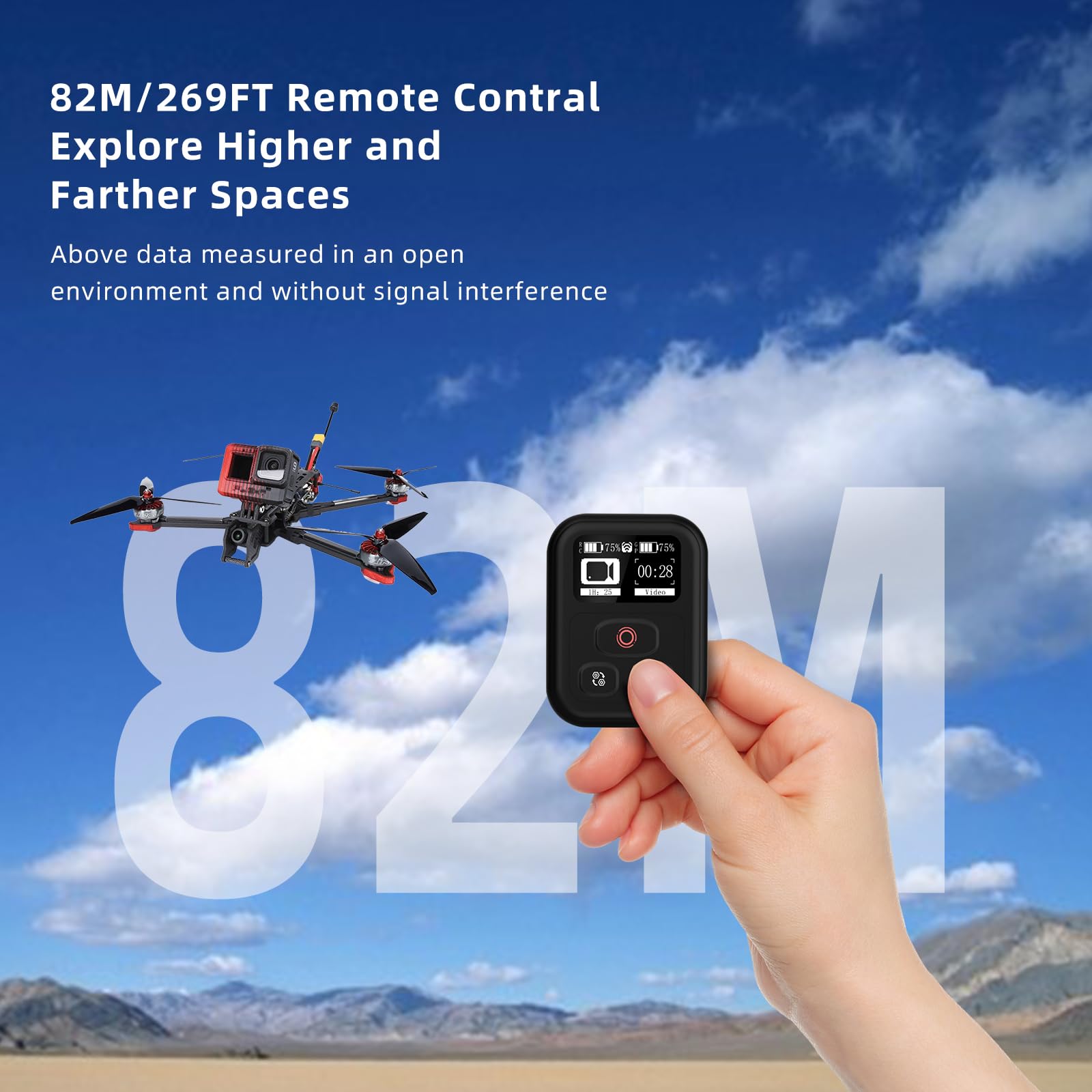 Remote Control Accessories For Gopro Hero Black 12/11/11Mini/10/9/8/Max,Wireless 269Ft Remote Control Range Oled Display