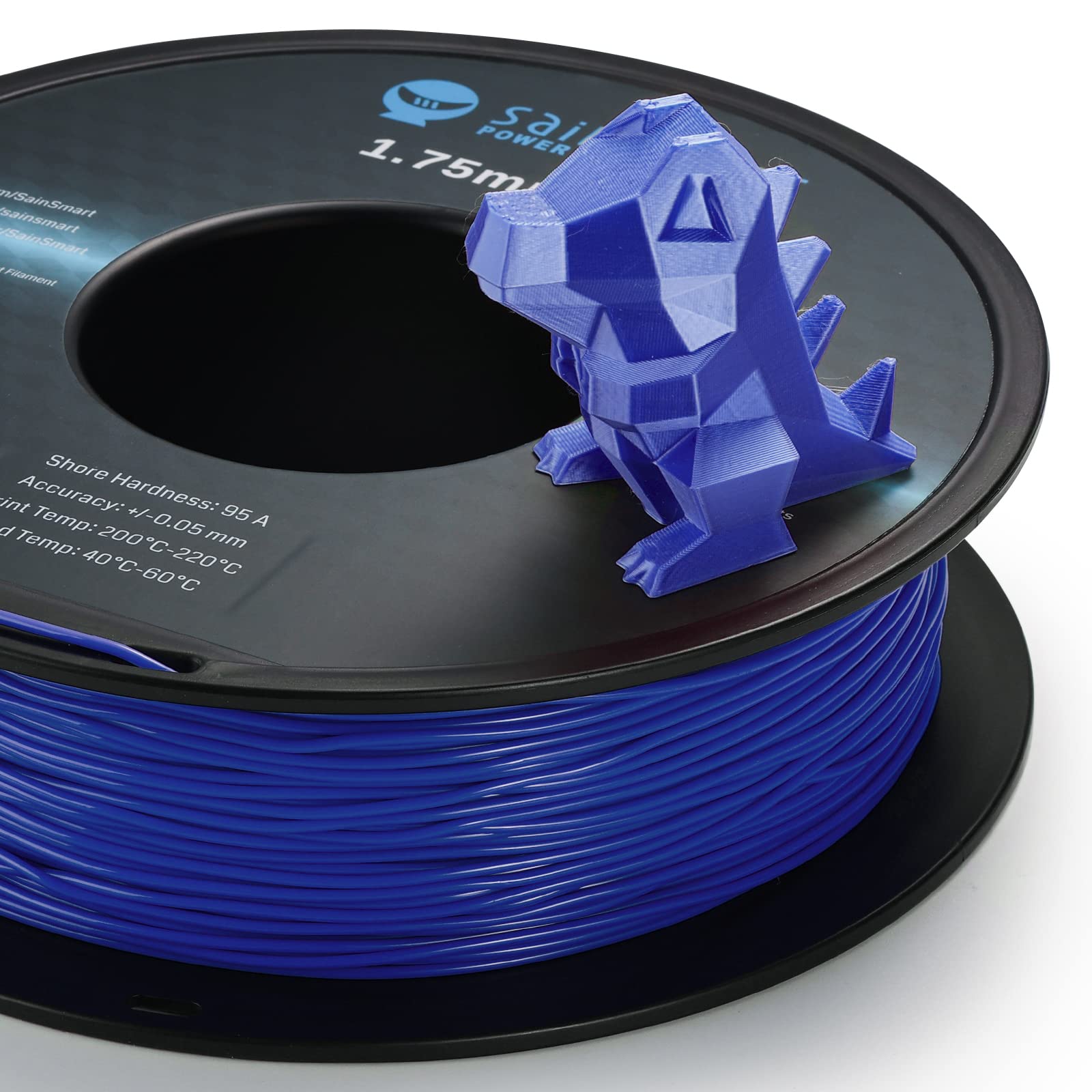 Sainsmart 1.75Mm Flexible Tpu 3D Printer Filament 800G Solid Color, Dimensional Accuracy +/- 0.05 Mm (Galaxy Blue)