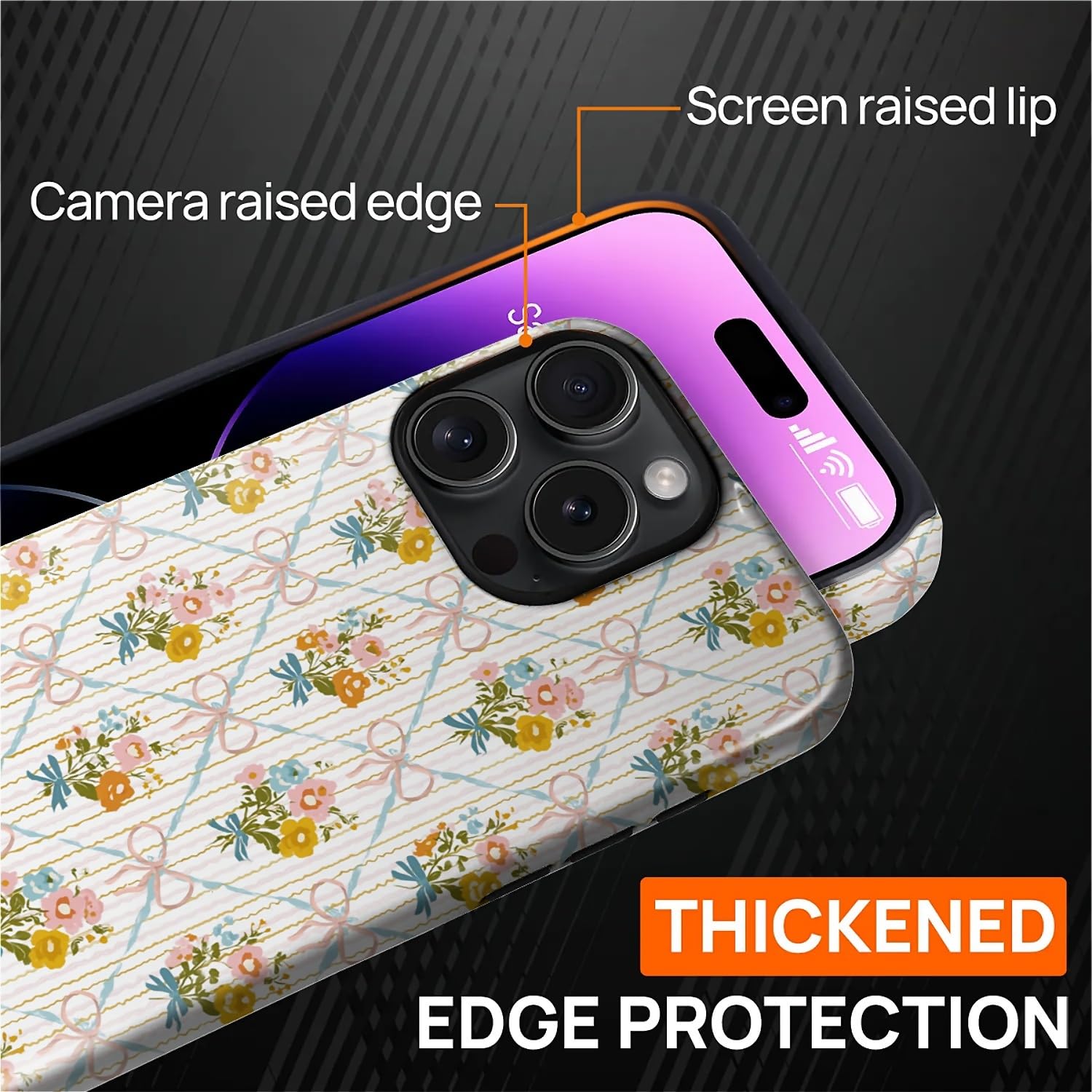 Ilikediy For Iphone 16 Pro Case [Compatible With Magsafe] Pattern Design Case For Women Girls Hybrid 2 Layer Hard Shell Silicone