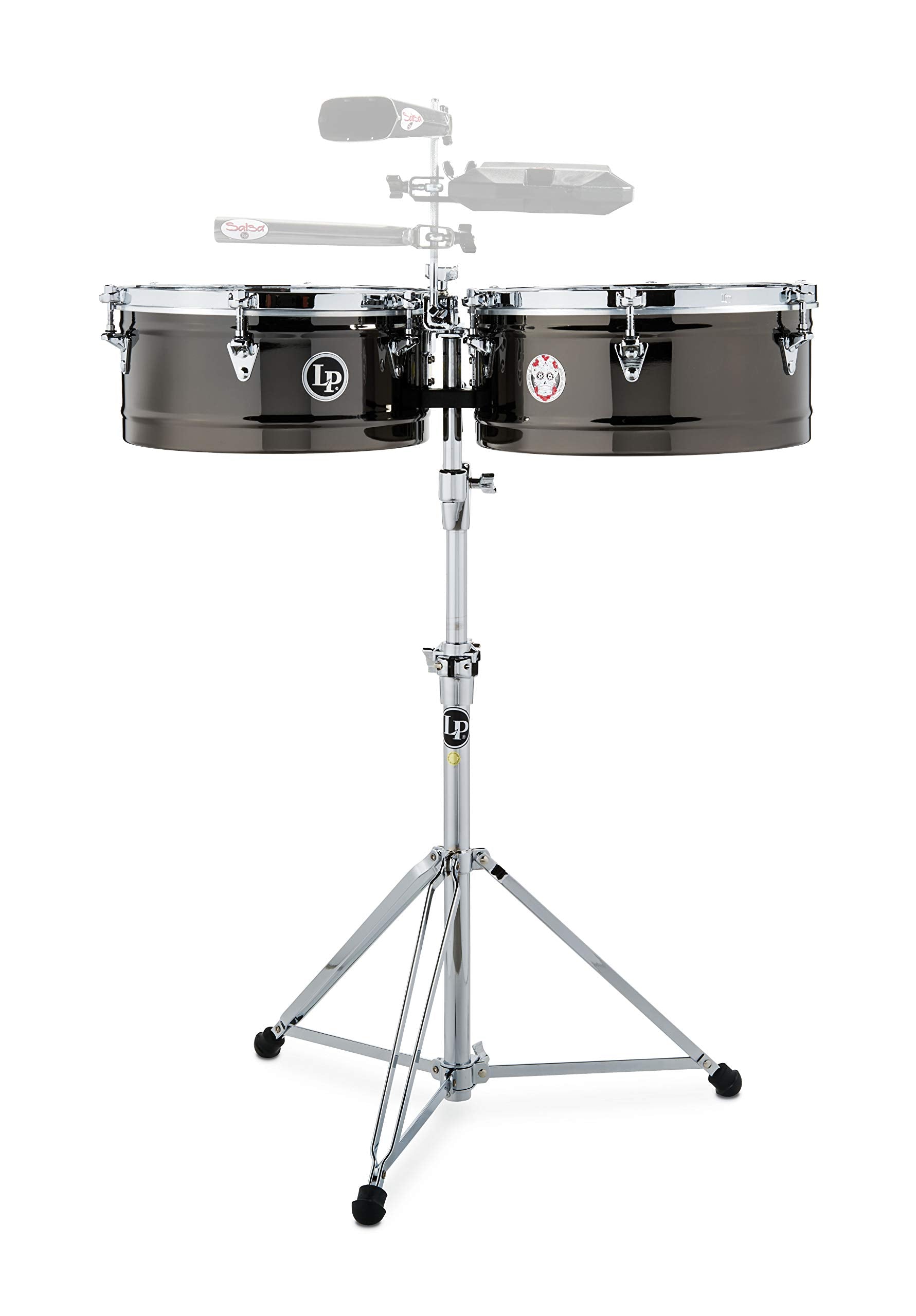Latin Percussion Karl Perazzo Top Tuning Timbales (Lp1415 Kp) Black Nickel