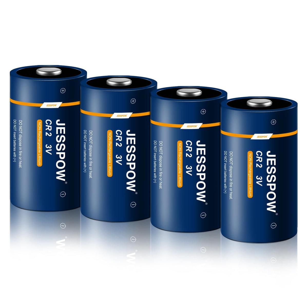 Jesspow Cr2 Lithium Battery, Ptc Protected High Performance, Cr2 3V Batteries For Flashlight, Digital Cameras, Headlamp, Alarm S