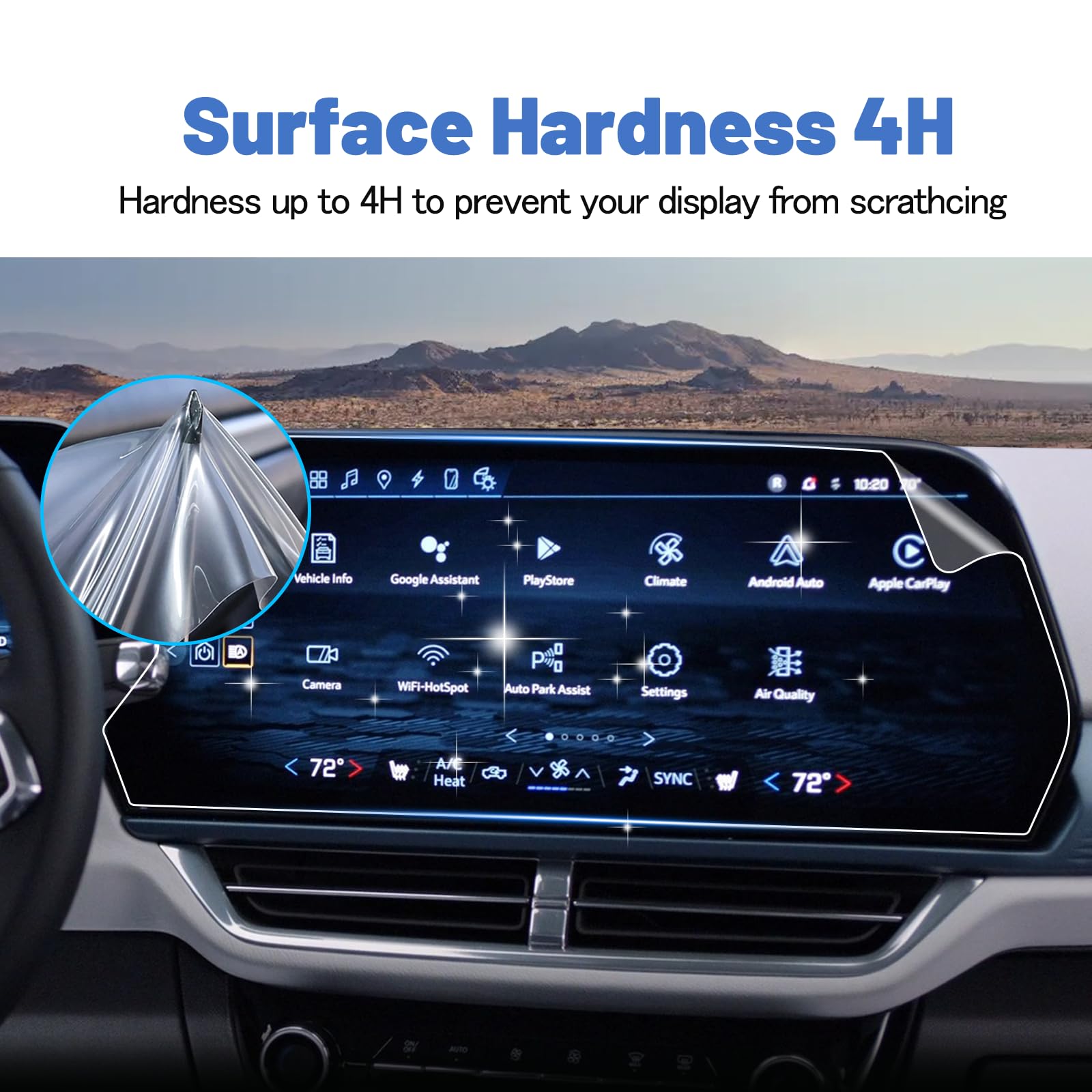 Shaohao 2Pcs 2024 Chevy Equinox Ev Screen Protector Compatible With 2024 Chevy Equinox Ev Accessories Equinox Ev (1Lt, 2Lt, 3Lt, 2Rs, 3Rs) 17.7 Inch Diagonal Display Hd Clarity Navigation Screen Cover