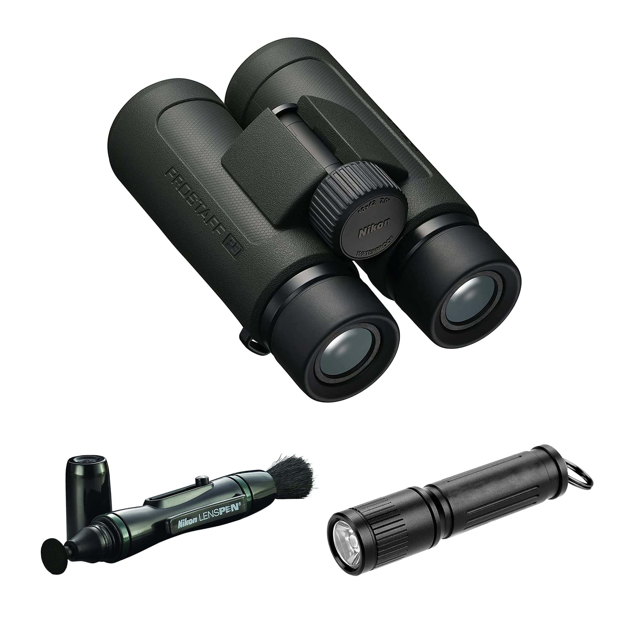 Nikon Prostaff P3 10X42 Waterproof Binocular For Adults | Small & Compact Travel Binoculars For Bird Watching | Lens Pen Cleanin