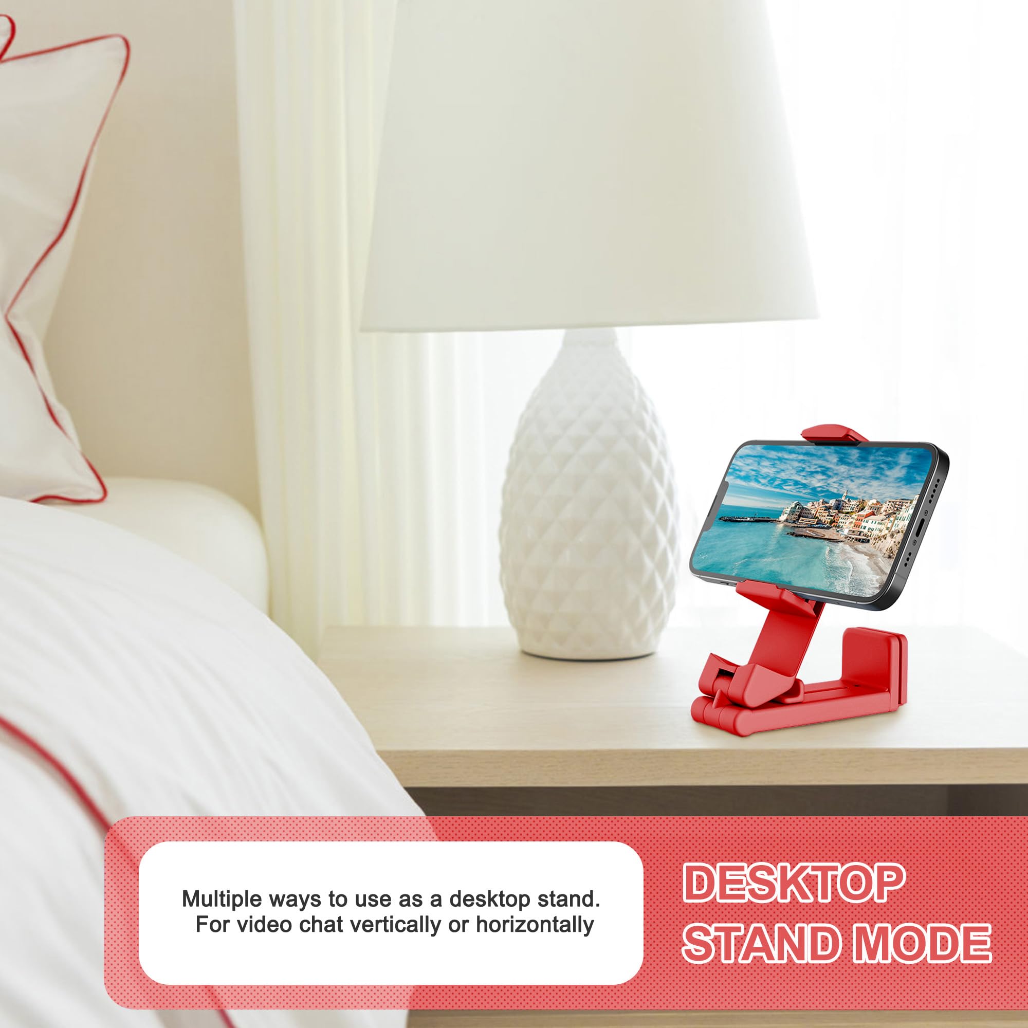 Perilogics Airplane Phone Holder Mount Universal In Flight Hands Free Viewing With Multi-Directional Dual 360 Degree Rotation (C