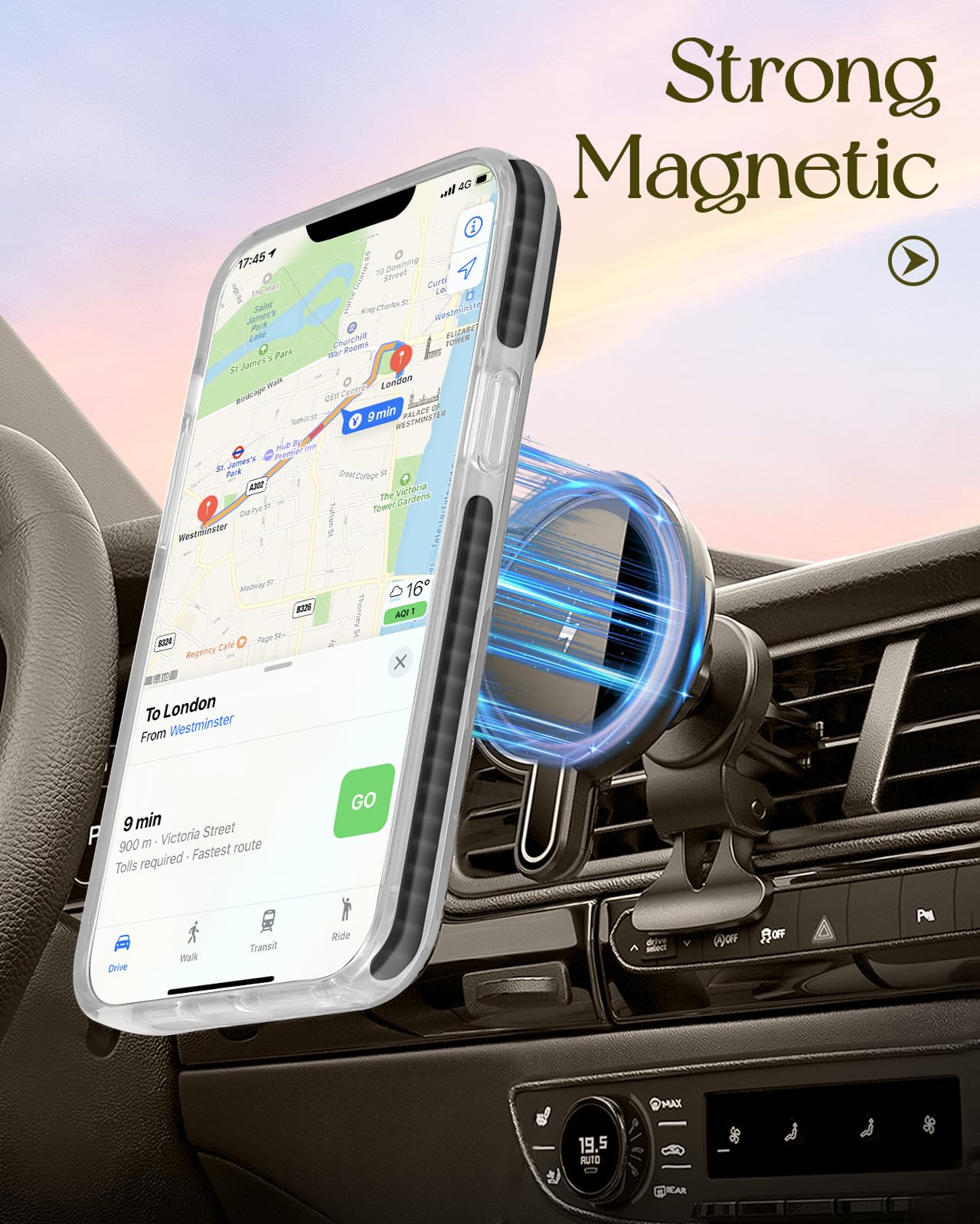 Lotadilo Cute Case For Iphone 16E For Women Girls - Funny Blue Flower Design Compatible With Magsafe Magnetic Ring Holder Kickst