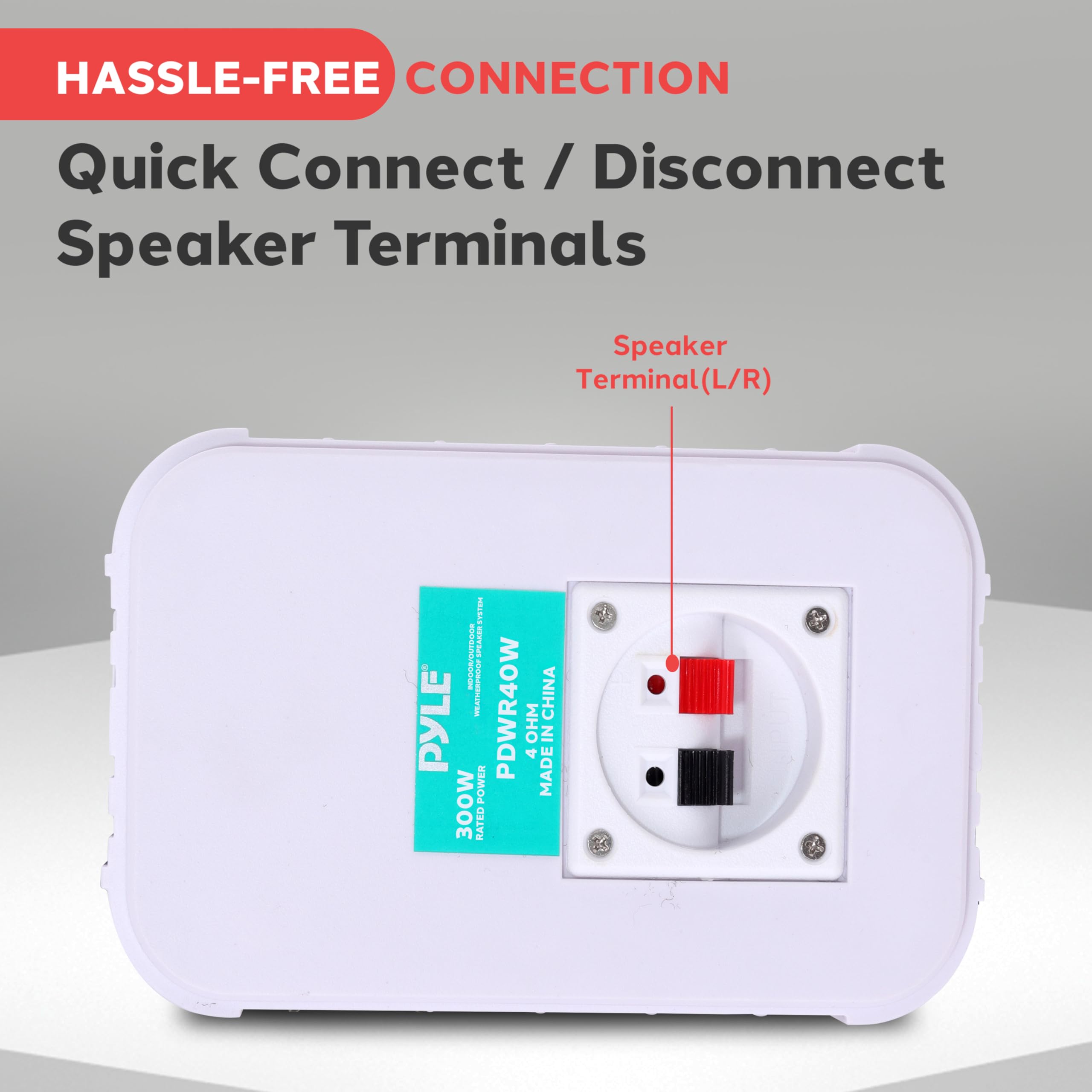 Pyle - Indoor / Outdoor Waterproof Speaker System - 5.25 Inch Pair Of Weatherproof Wall/Ceiling Mounted Speakers With Heavy Duty