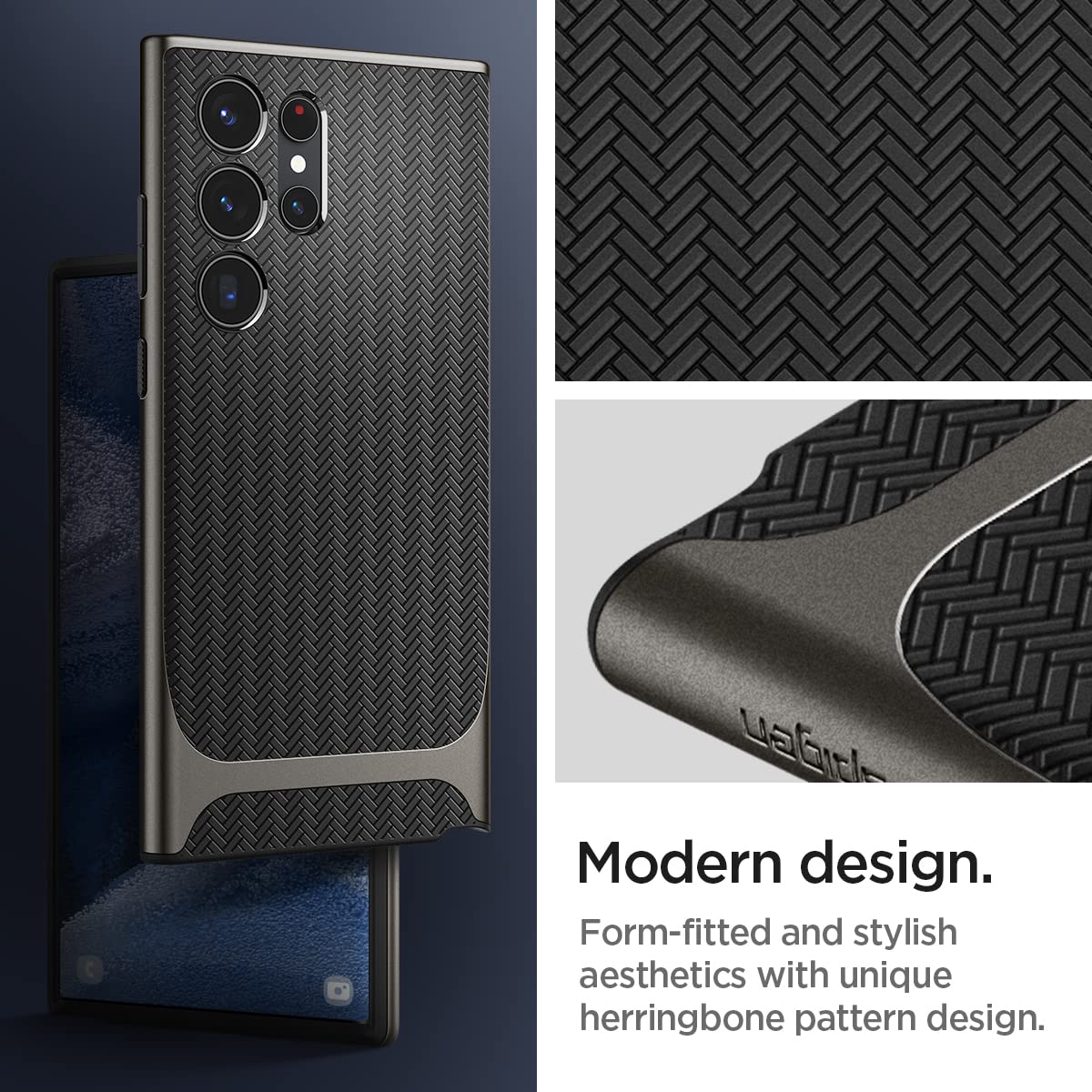 Spigen Neo Hybrid Designed For Galaxy S23 Ultra Case (2023)   Gunmetal
