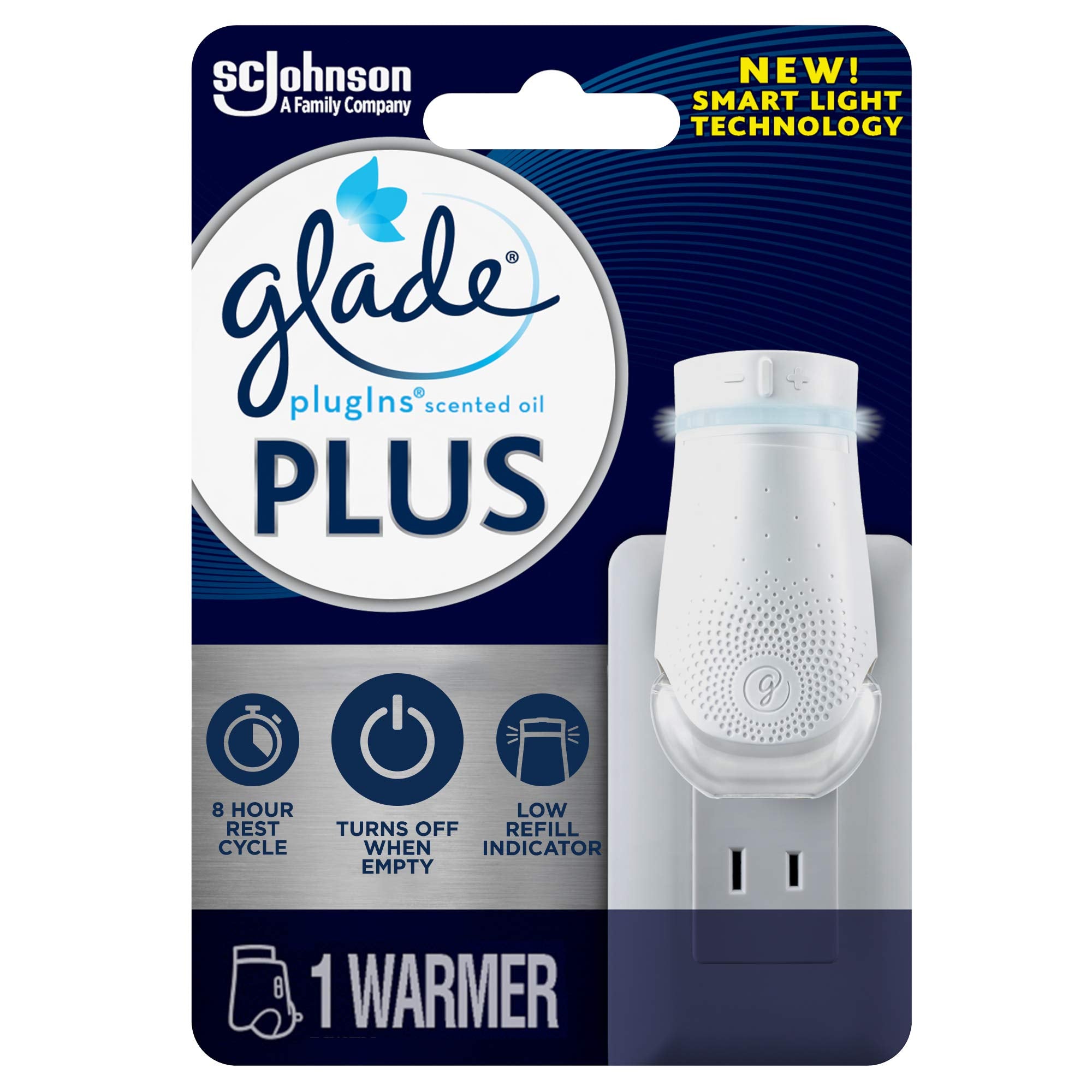 Glade Plugin Plus Air Freshener Warmer, Holds Scented Oil Refill, 1 Count