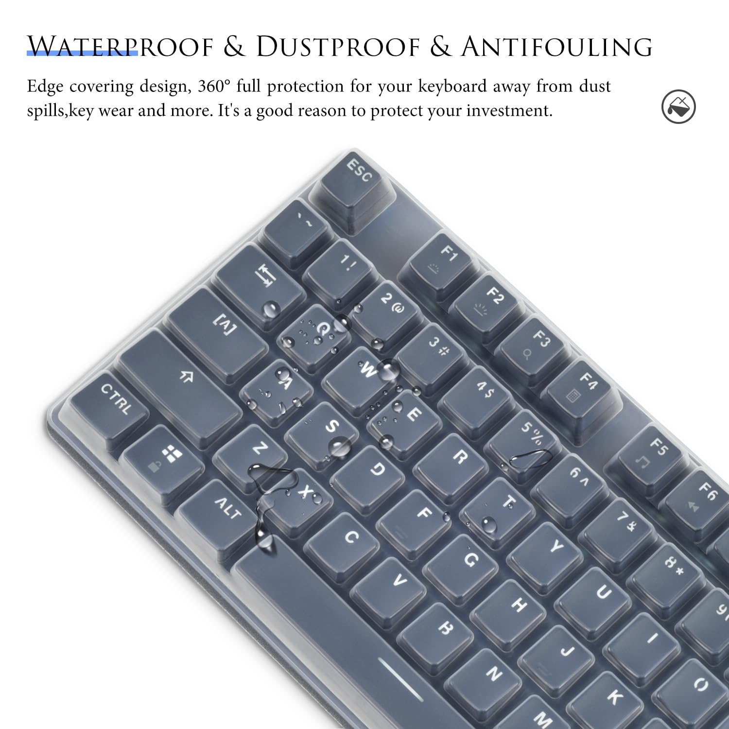 Keyboard Cover Skin For Logitech K845 Mechanical Illuminated Keyboard, Logitech K845 Keyboard Protector Accessories,Ultra Thin D