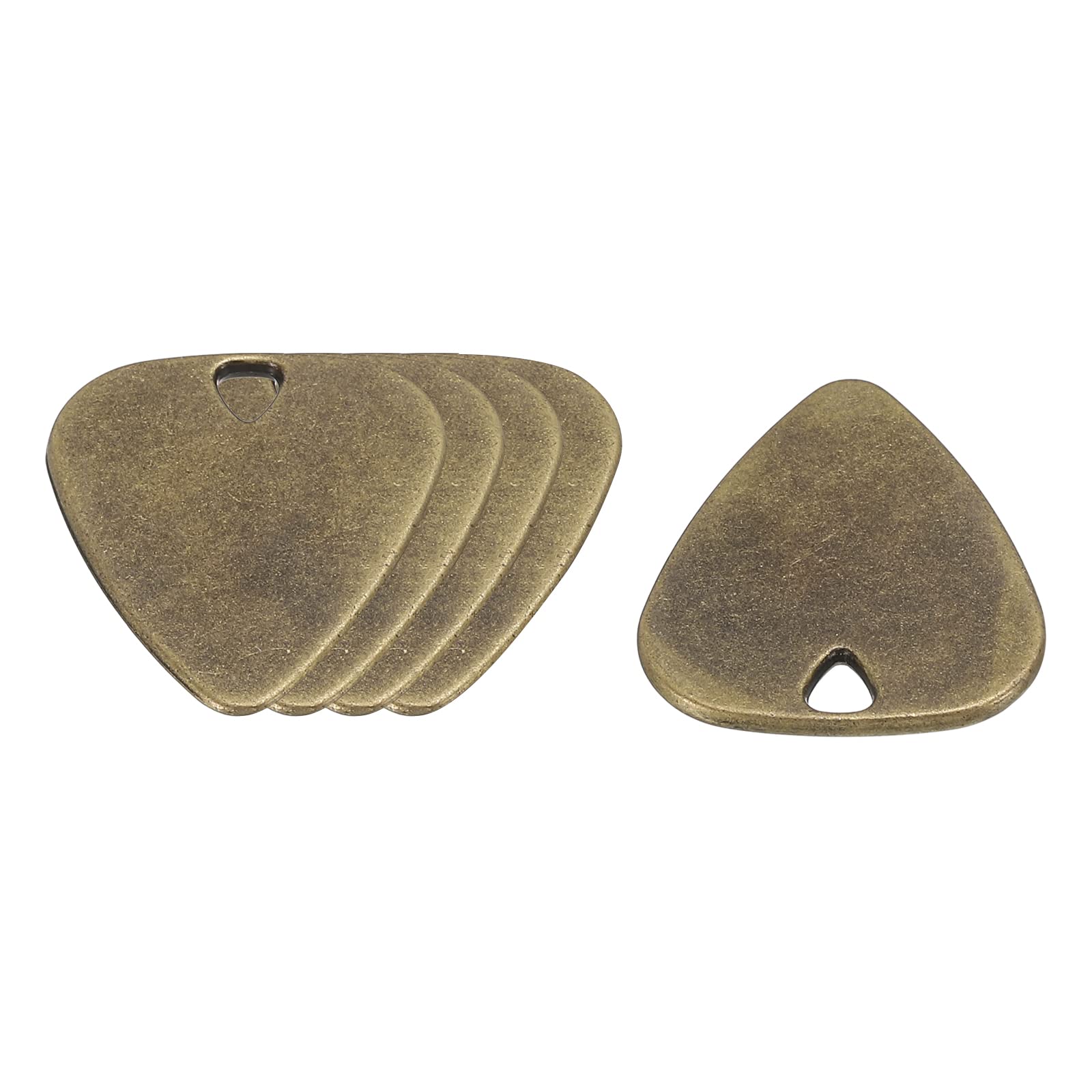Meccanixity Guitar Picks 1.8Mm Thickness Metal Bronze For Guitar Musical Instrument Pack Of 5