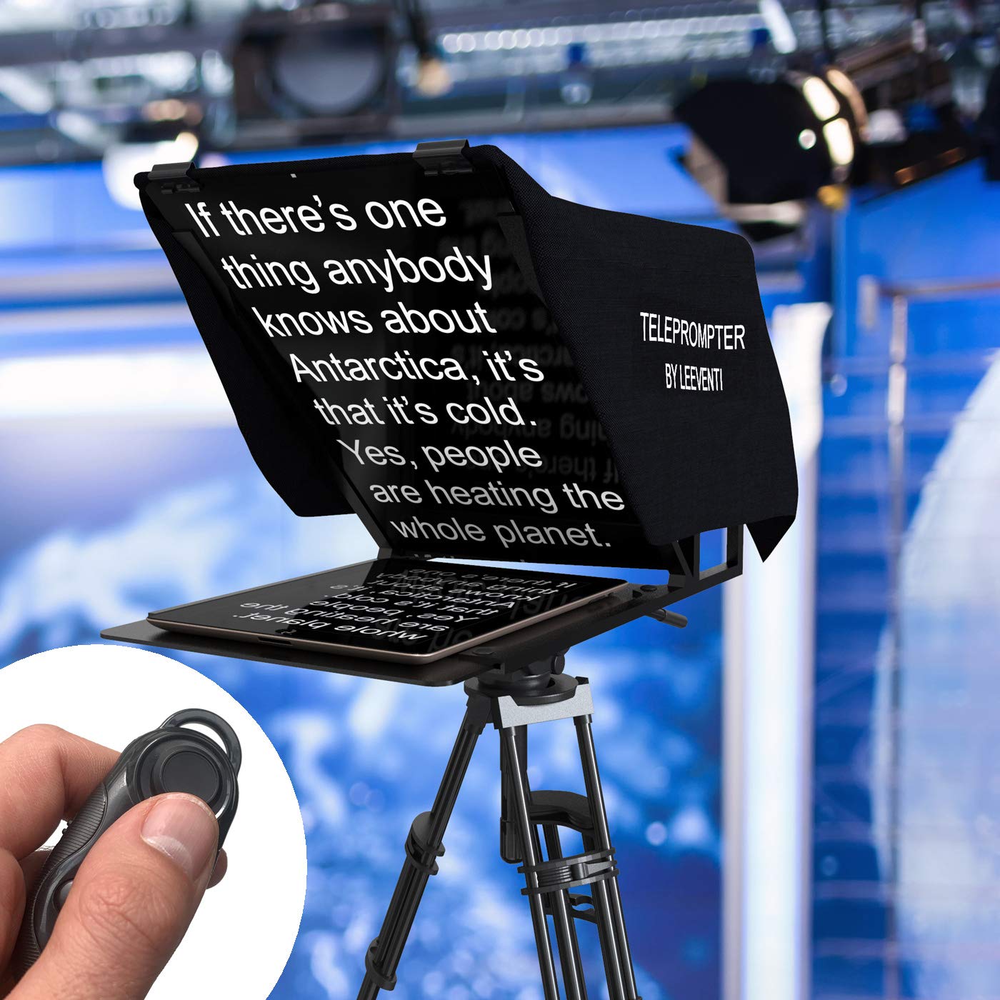 Leeventi Teleprompter I Compatible With Iphone, Ipad, Android Smartphones, Photo Or Video Camera I Suitable For All Tripods I 60