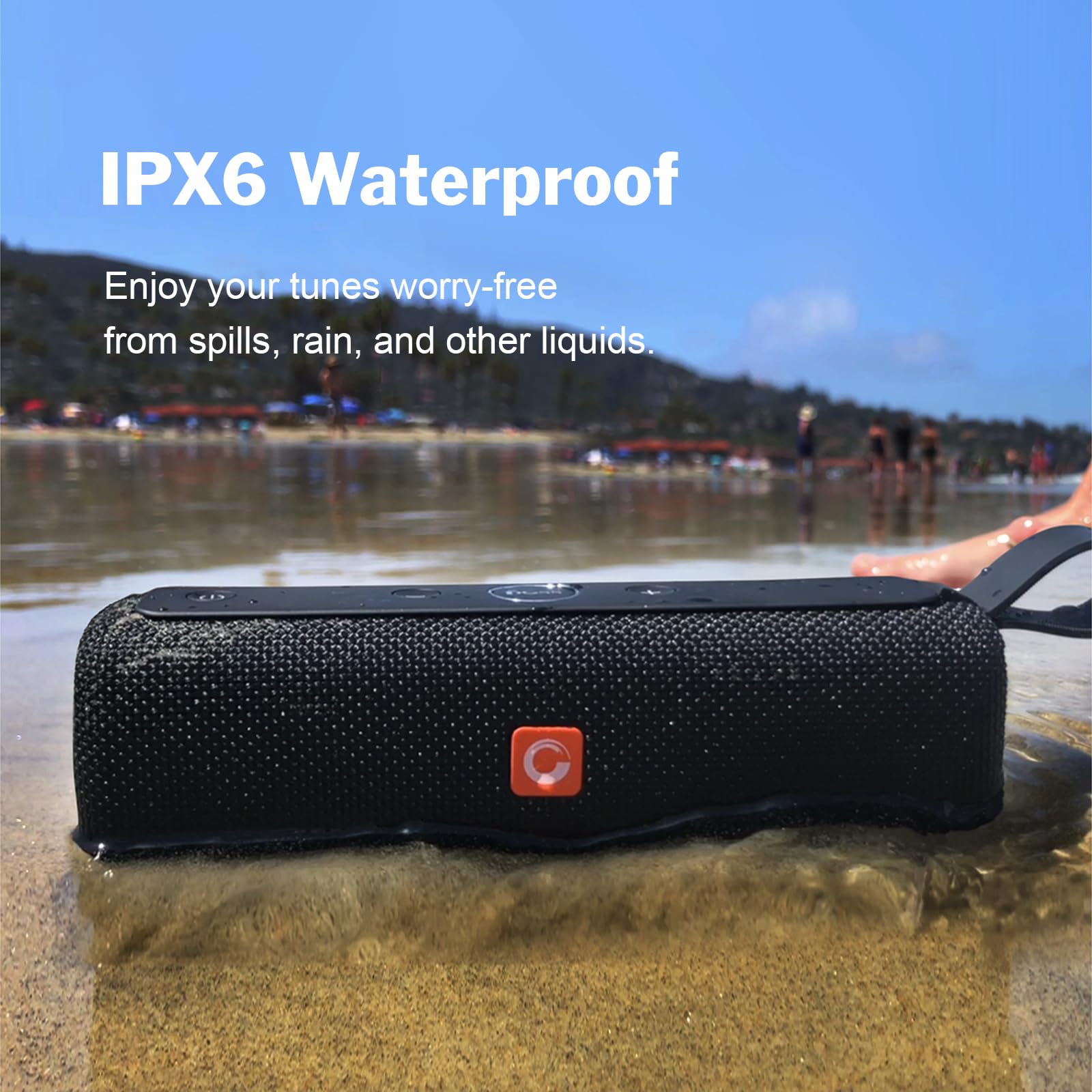 Doss E Go Ii Bluetooth Speaker With 12W Superior Sound, Loud Bass, Ipx6 Waterproof, Built In Mic, 12H Playtime, For Pool, Beach, Outdoor, And Travel