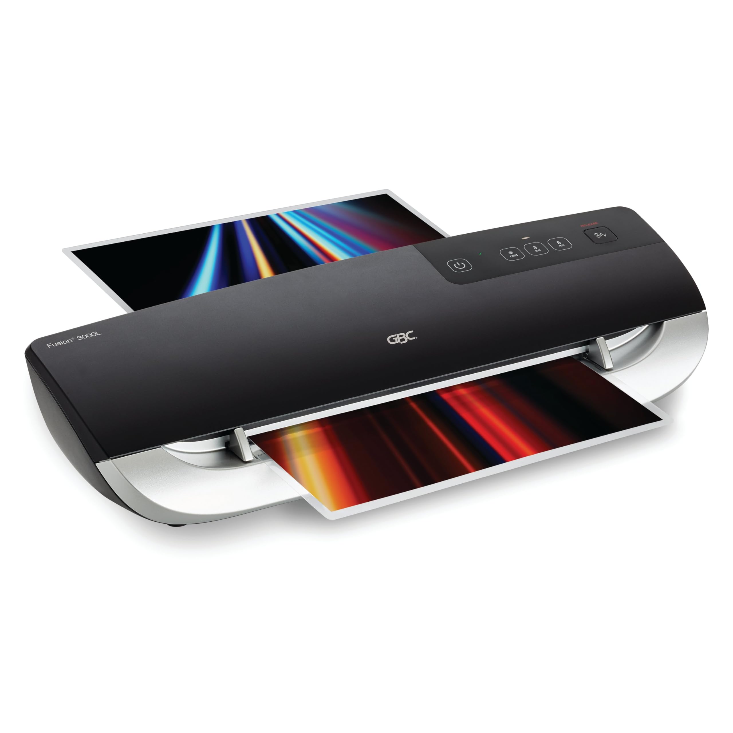Gbc Thermal Laminator Machine, Fusion 3000L, 9 Inch, 1 Min Warm Up, 3 Or 5 Mil, With 30 Ezuse Laminating Pouches (1703079)