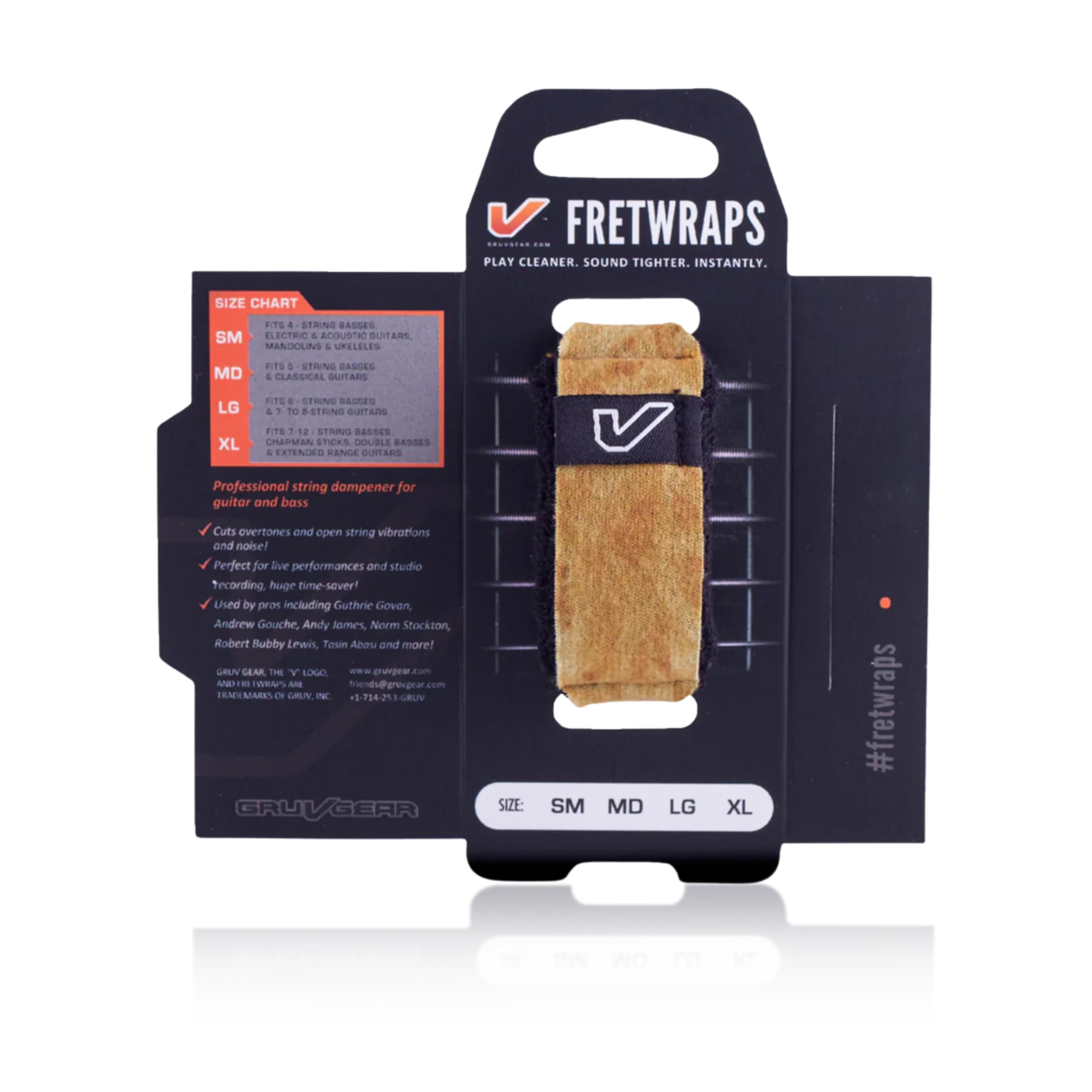 Gruv Gear FretWrap, Fret Wrap, String Dampener, Bass Mute, Guitar Fret Wrap, Acoustic Mute, GruvGear, Damper, Electric Guitar Fr