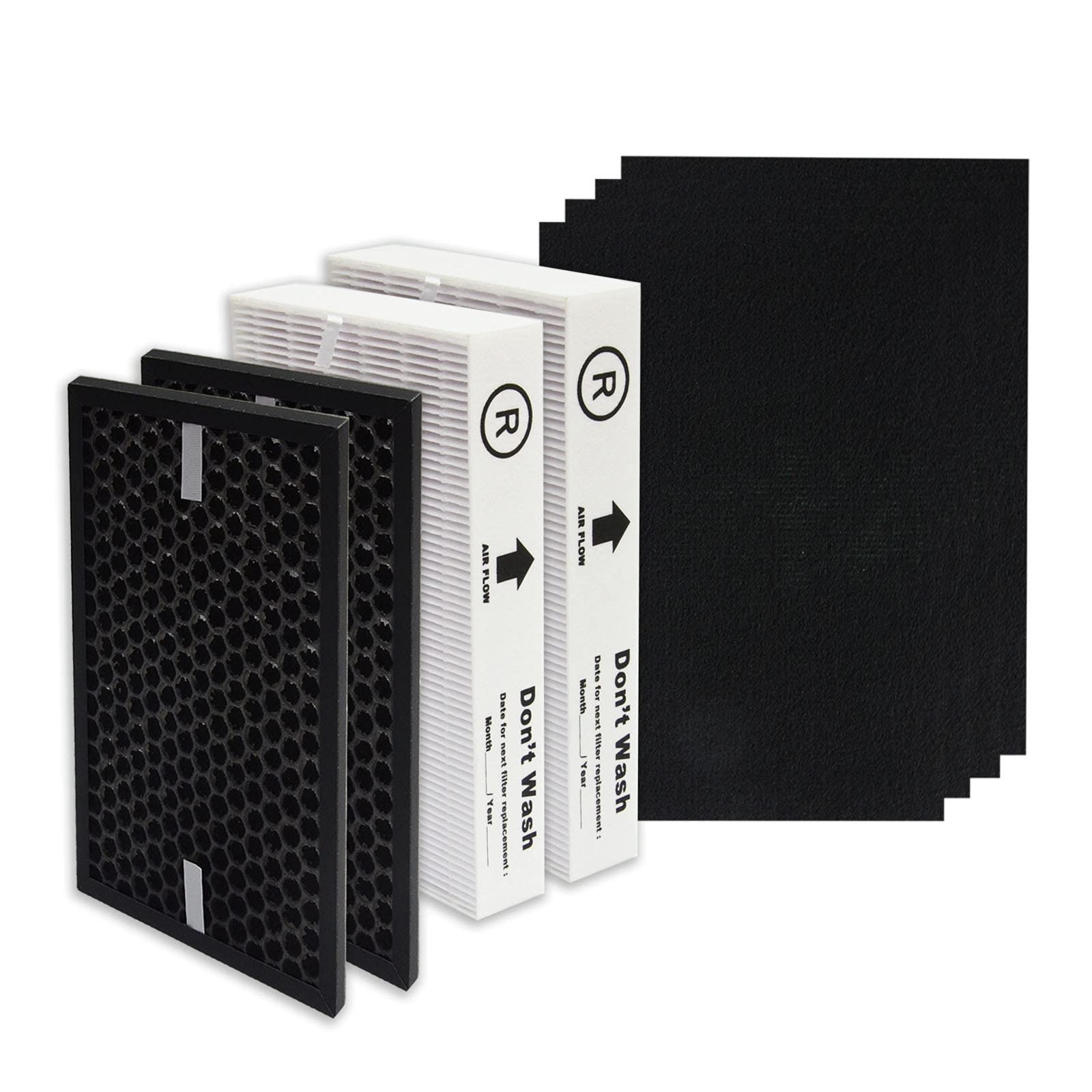 Pureburg Replacement True Hepa Filter Kit Compatible With Honeywell Hpa5100B Hpa5150 Insight Air Purifiers & Powerplus Hpa3100,H