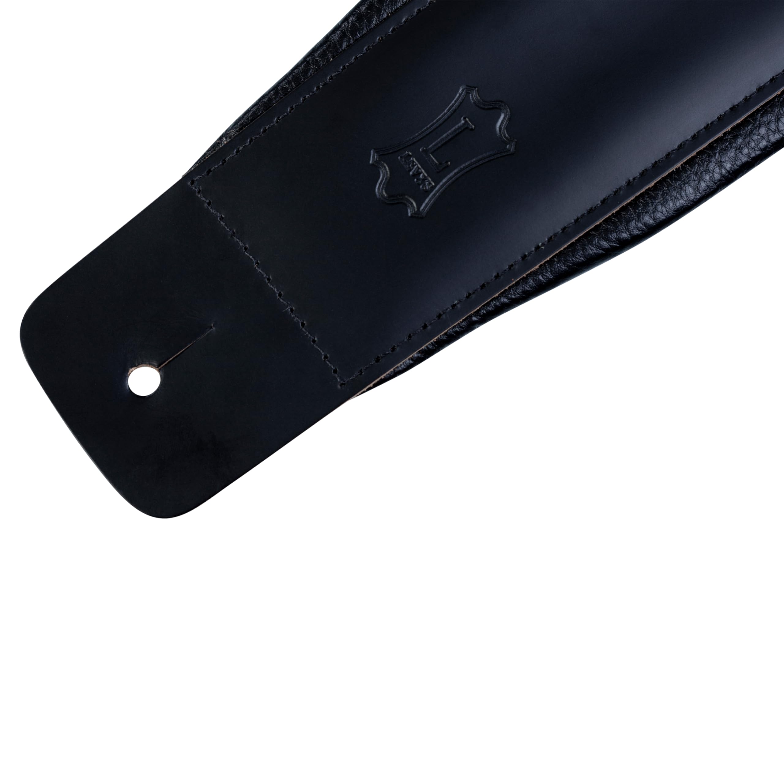Levy'S Leathers 3'' Extra Long Genuine Leather Guitar Strap With Garment Leather Backing; Black (Dm1Pd Xl Blk)