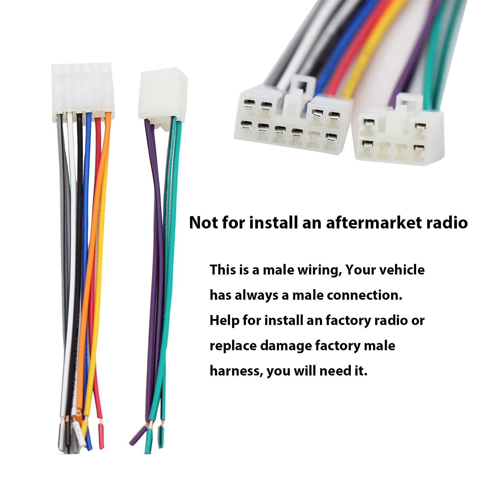 Red Wolf Car Radio Reverse Wiring Harness Adapter Select For Toyota Corolla 1987 2010, Tundra 1999 2017, Scion 2005 2018, Lexus 1990 2003 Non Jbl System, Replace Oem Stereo Wire Cable Plug