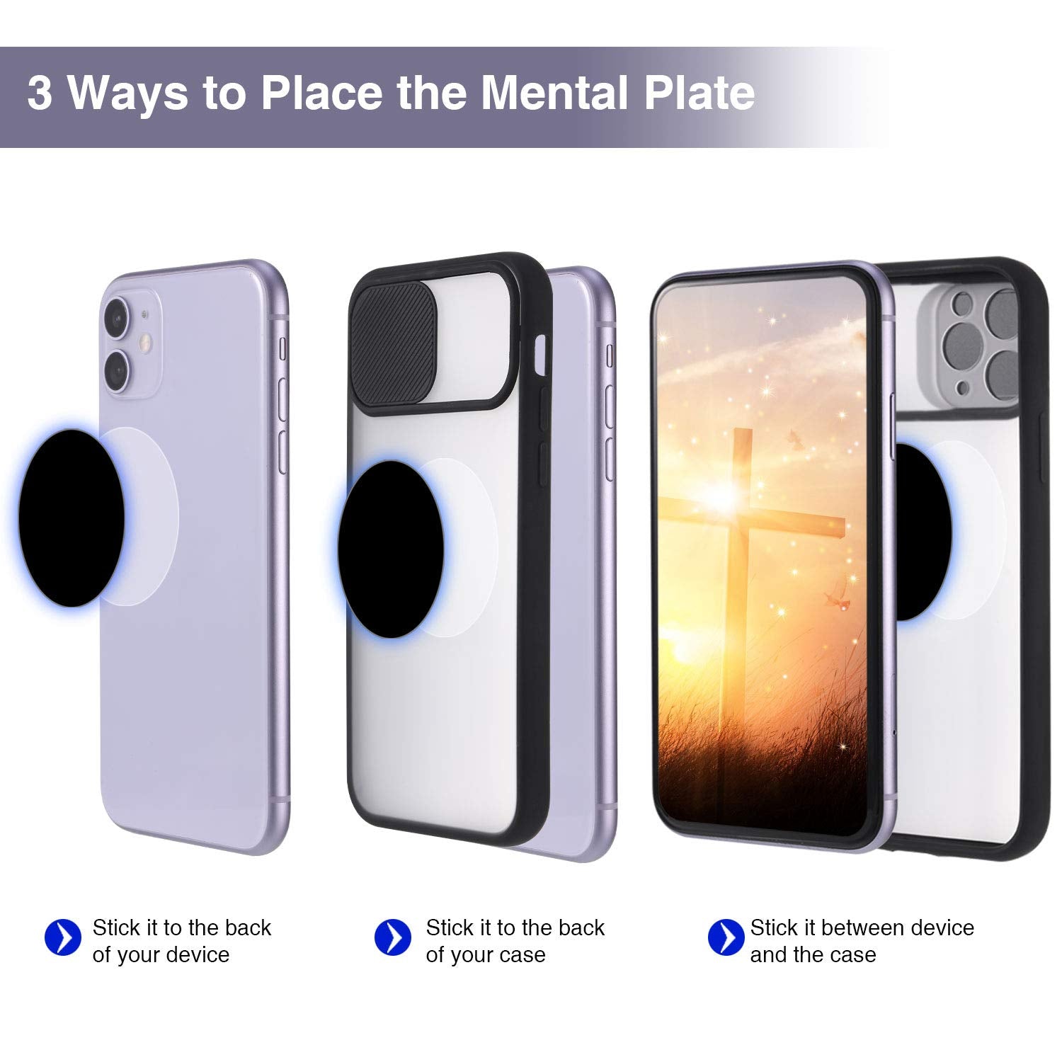 Weewooday 24 Pieces Metal Plates For Phone Magnet Car Magnetic Holder Cradle With Adhesive Mount For Magnetic Mounts Tablet, 12