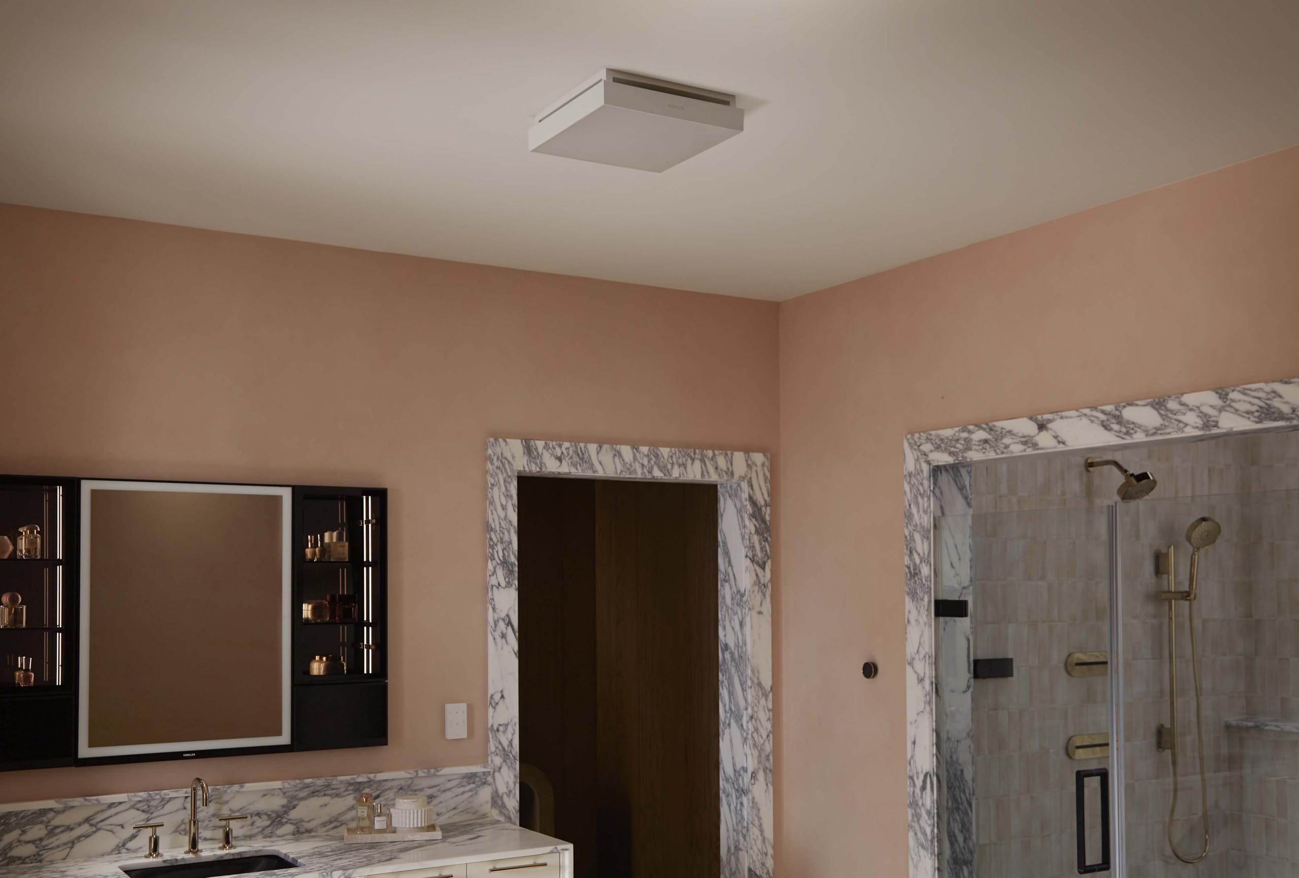 Kohler Atmo Bathroom Exhaust Fan, Ceiling Vent For Bathroom, 13 7/8'' X 13 7/8''