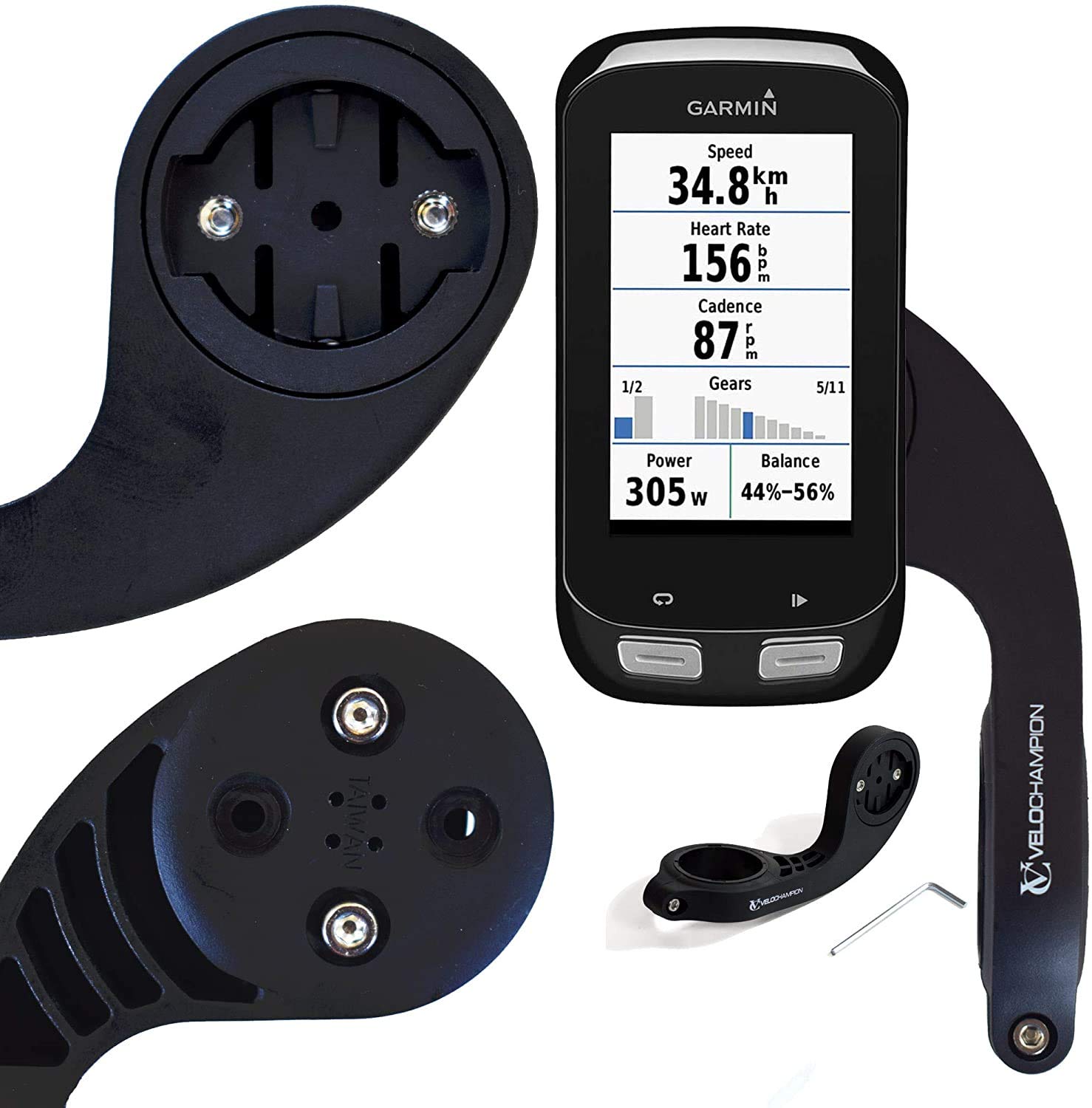 Velochampion Out Front Gps Computer Handlebar Mount Compatible With Garmin 130/530/540/820/830/840/1030/1040 And Edge Explore. S