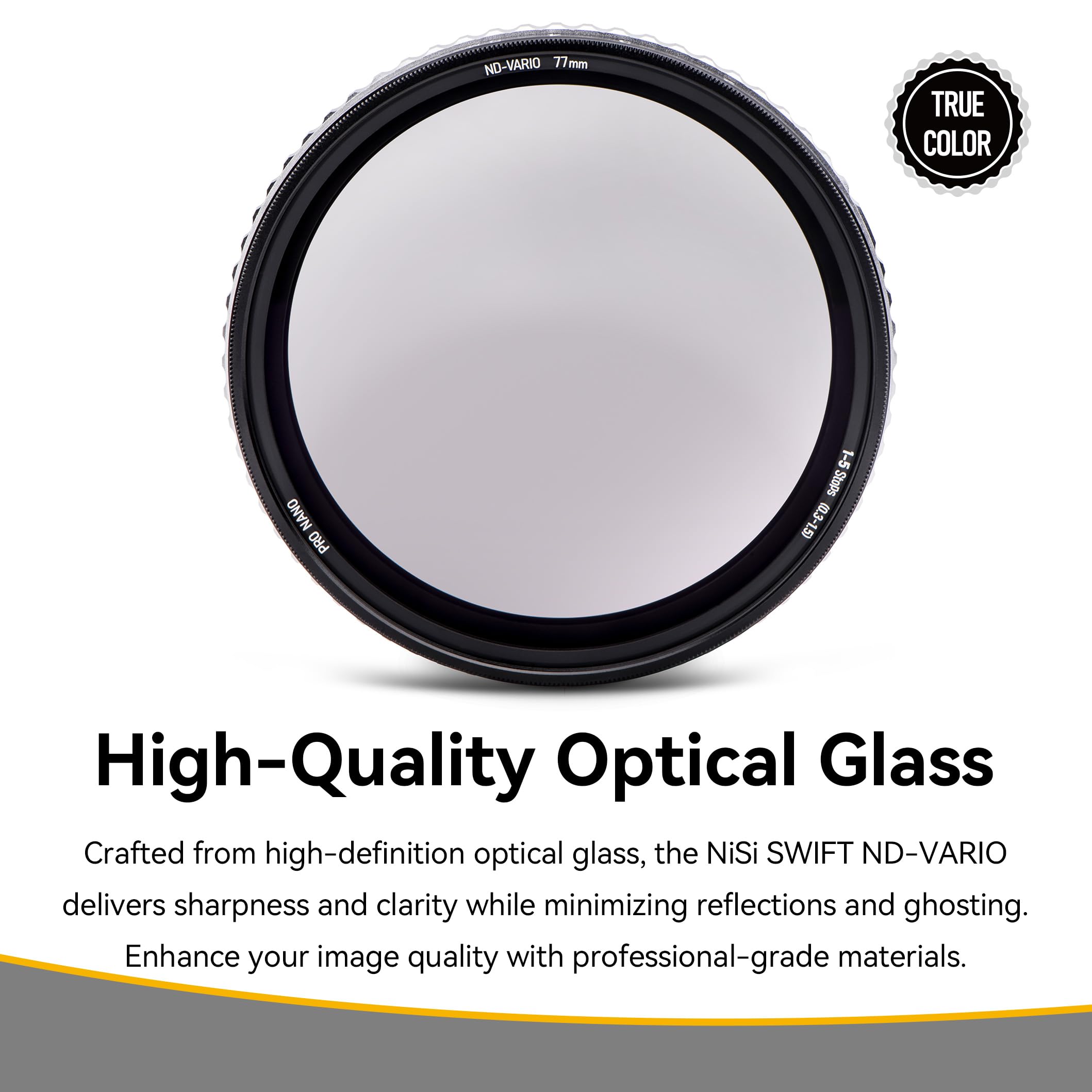 Nisi 49 Mm True Colour 1 5 Aperture Nd Vario Variable Nd Vnd Filter (Nd2 Nd32)