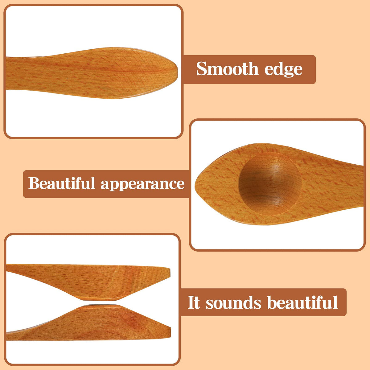 Spoon Like Instrument Names 2 Pieces Wooden Musical Spoons Folk Percussion Instrument Natural Wood ...