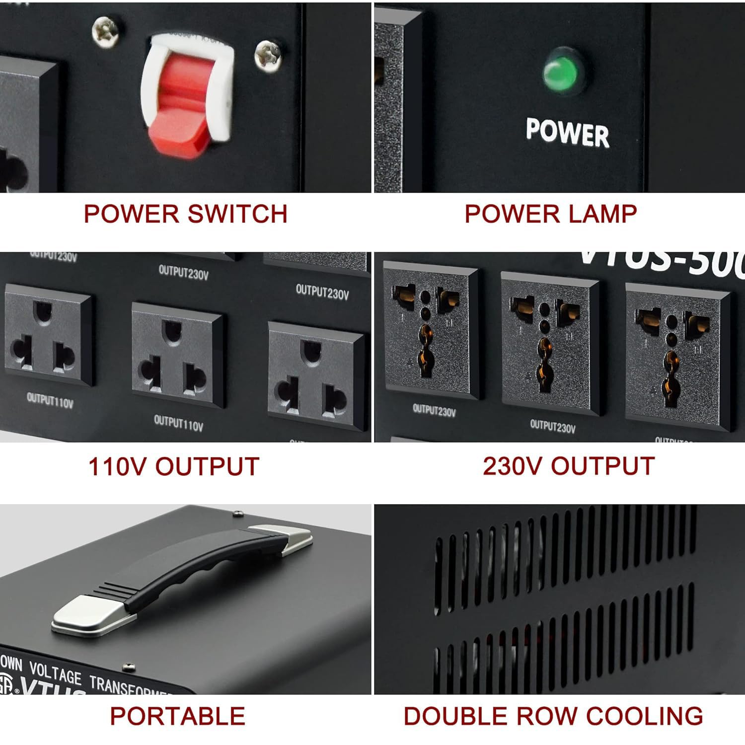 Cantonape Voltage Transformer Converter 3000 Watt Step Up/Down Convert From 110 120 Volt To 220 240 Volt And From 220 240 Volt T