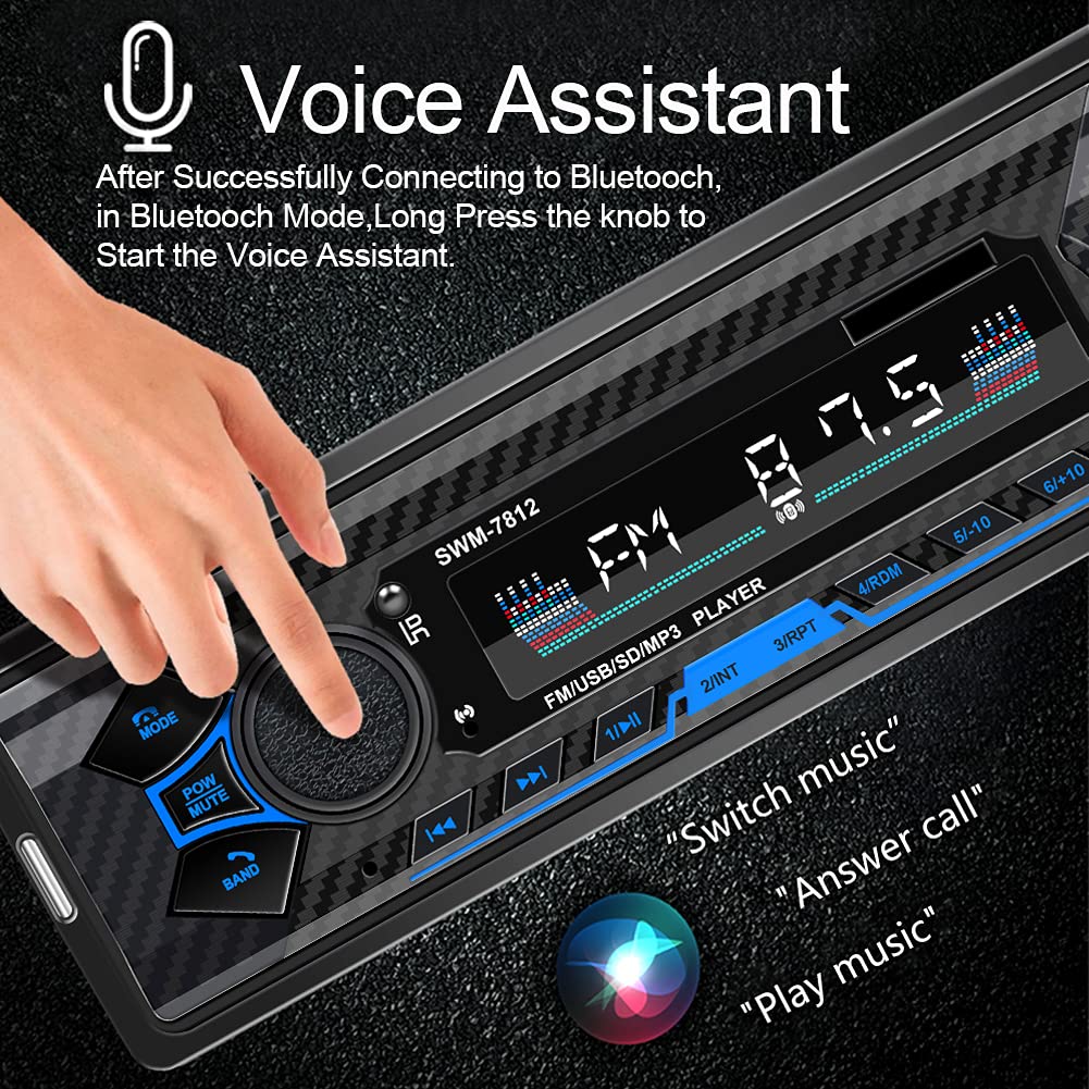 Bluetooth Single Din Car Stereo System For Car, 7 Inch Universal Car Radio System For Car,Aftermarket Car Radio,1 Din Car Radio,