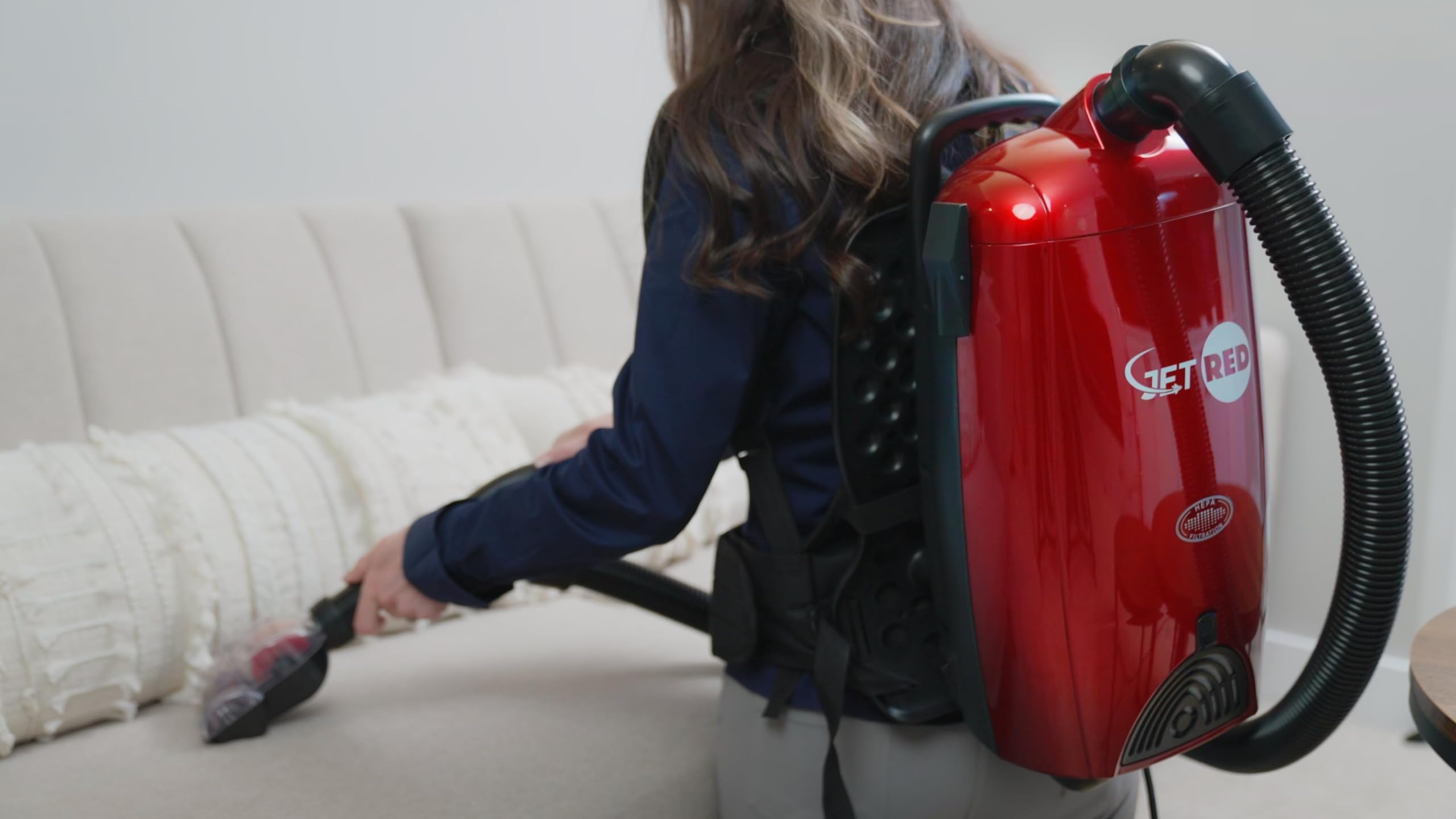 Atrix Jet Red Hepa Backpack Vacuum