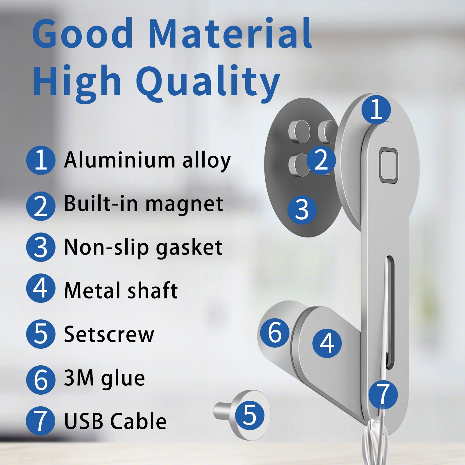 Laptop Phone Holder,15W Fast Wireless Charger Magnetic Phone Holder For Laptop,Adjustable Phone Monitor Side Mount For Iphone 16