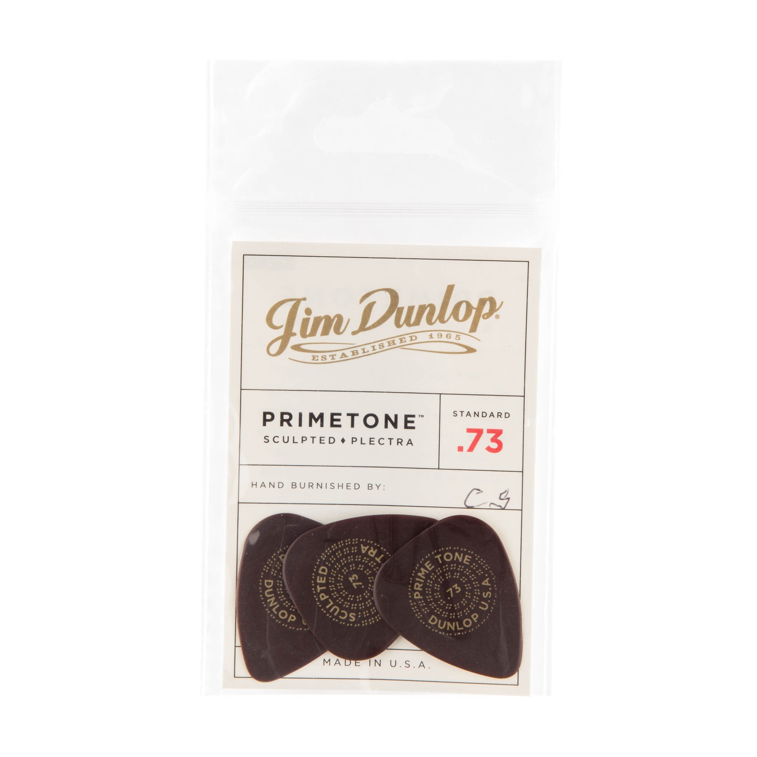 Jim Dunlop .73Mm Sculpted Plectra (Smooth)  3 Pack Primetone Standard Pick (24511073003)