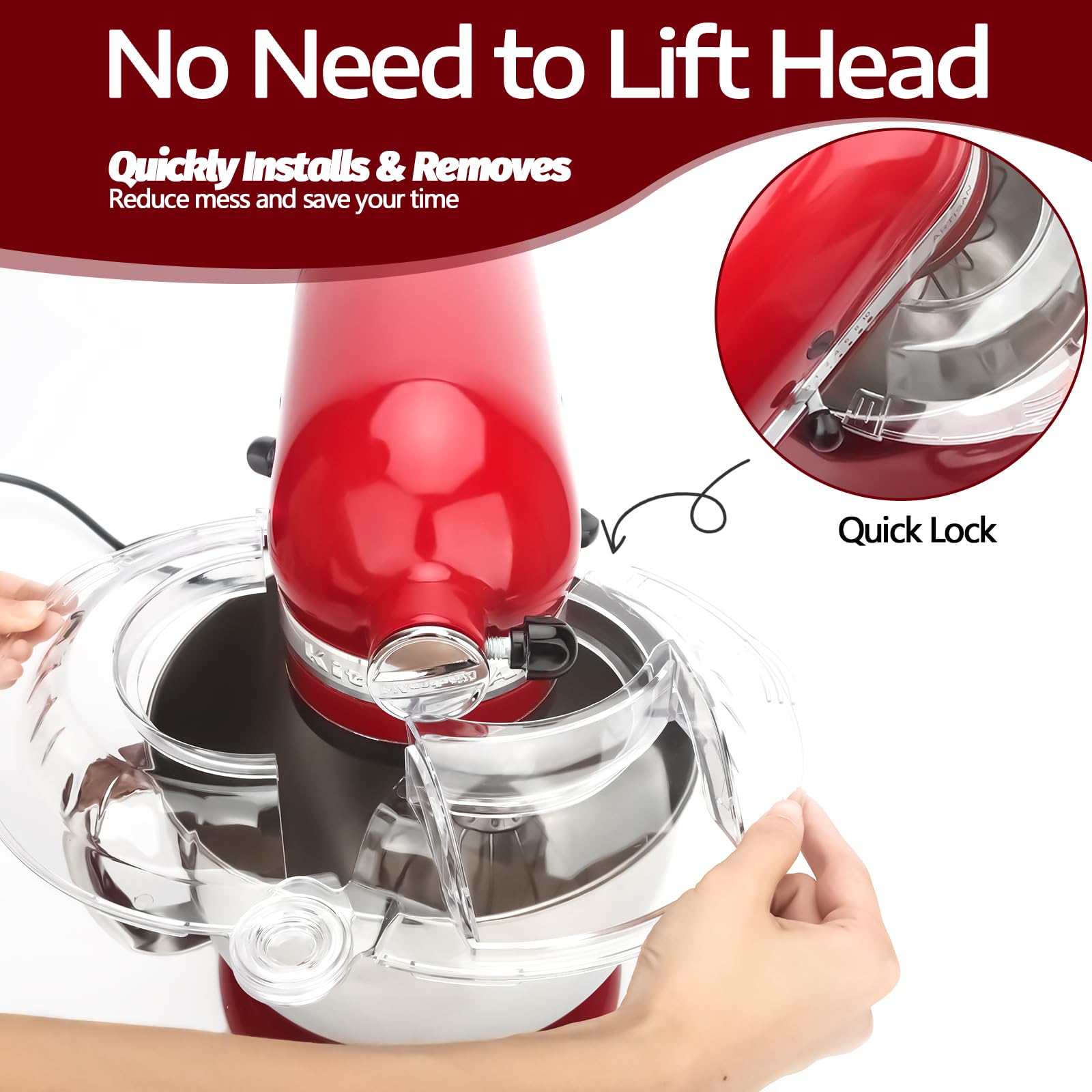 Pouring Shield For Kitchenaid Tilt Head 4.5 5Qt Stainless Steel (Only),Safety Pouring Shield,Splatter Guard For Kitchenaid Mixer