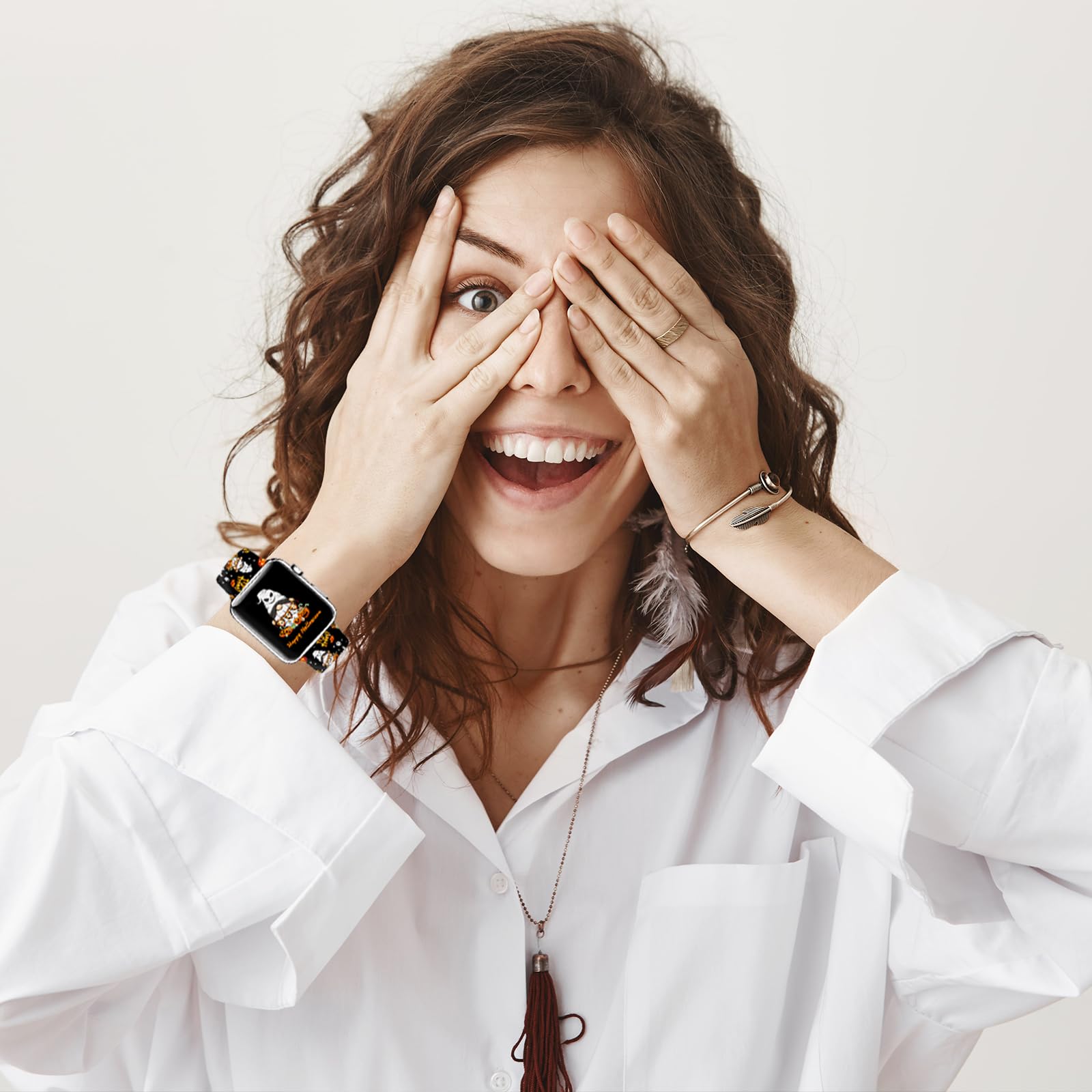 Halloween Trick Or Treat Pumpkin Fashion Sport Watch Band Compatible With Apple Watch 38Mm 40Mm 41Mm 42Mm 44Mm 45Mm 49Mm For Wom