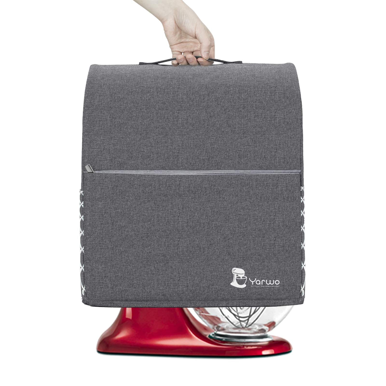 Yarwo Stand Mixer Cover Compatible With 4.5 Qt And All 5 Qt Kitchenaid Mixer, Protective Dust Cover With Top Handle And Pockets