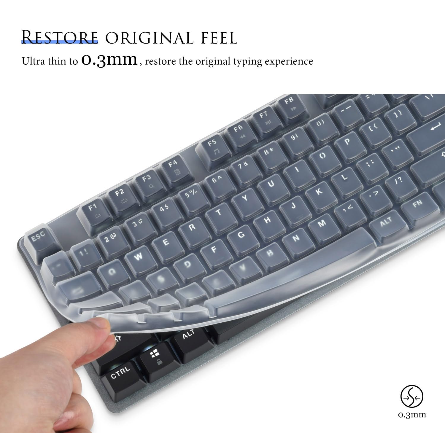 Keyboard Cover Skin For Logitech K845 Mechanical Illuminated Keyboard, Logitech K845 Keyboard Protector Accessories,Ultra Thin D