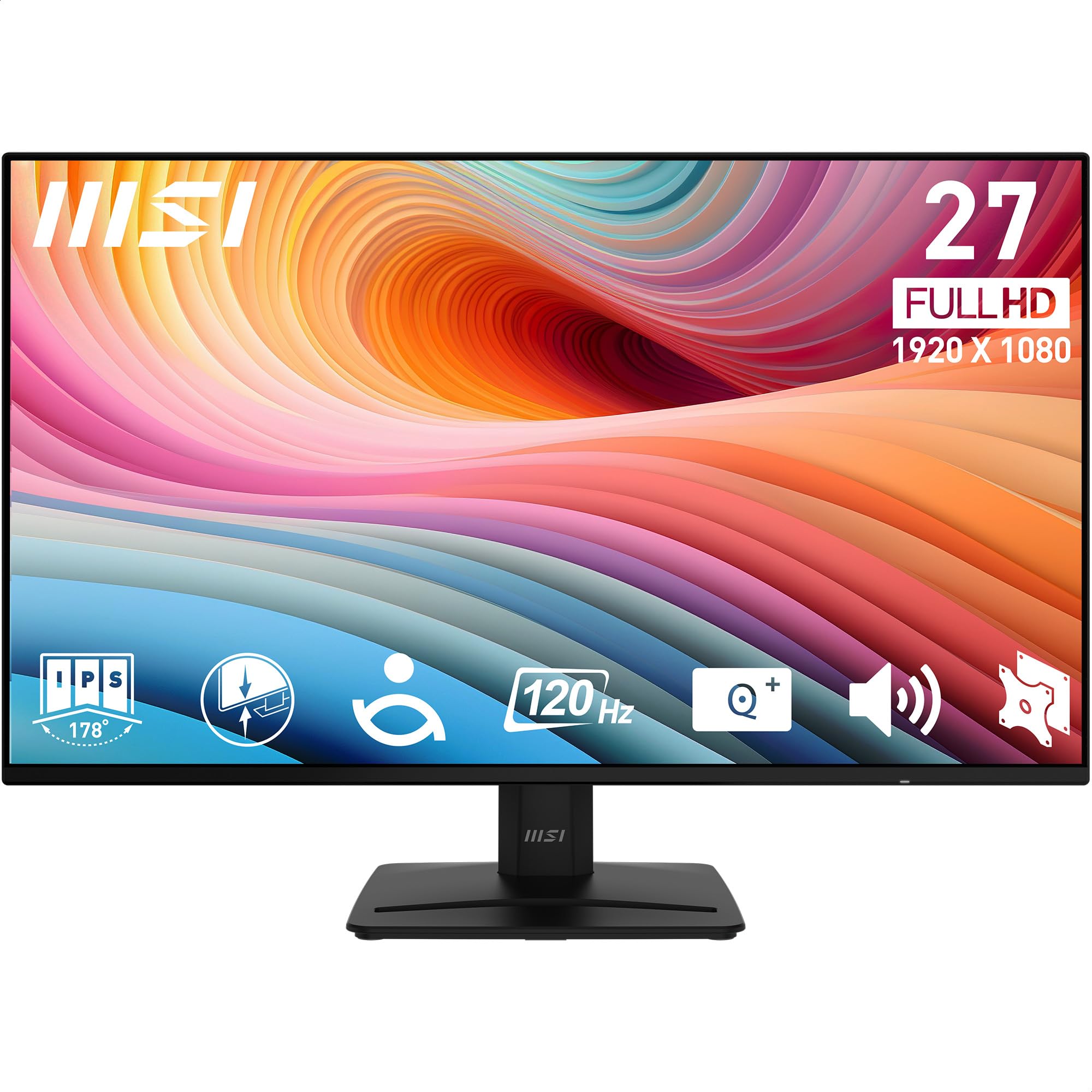 Msi Pro Mp271A E2 27 Inch Ips 1920 X 1080 (Fhd) Gaming Office Monitor, 120Hz, Free Sync, Hdmi, Displayport, Vga Port, Vesa Mount